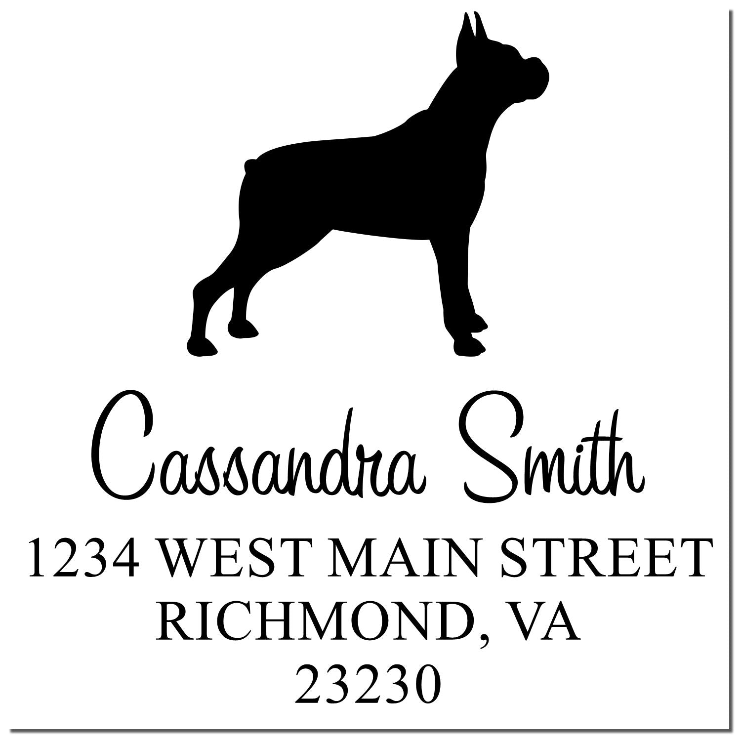 Self-Inking Boxer Customizable Mailing Address Stamp