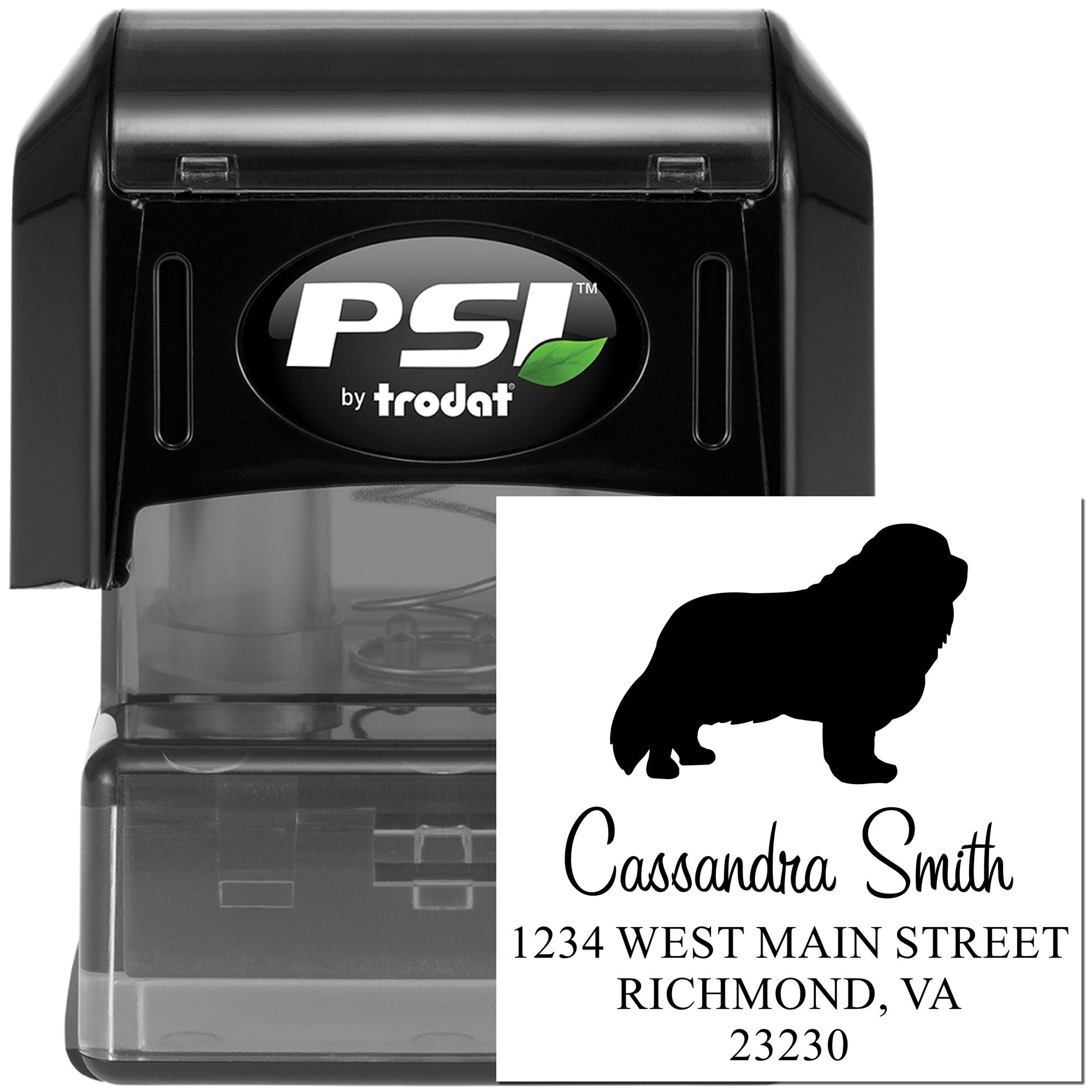 PSI Pre-Inked Cavalier King Charles Handcrafted High-Quality Address Rubber Stamp