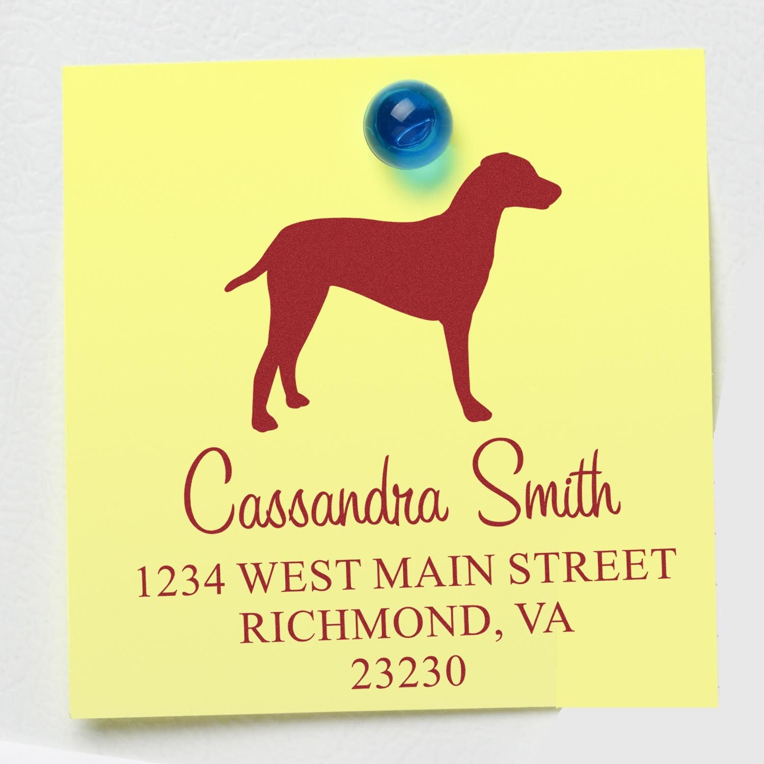 Wood Handle Dalmatian Address Stamp