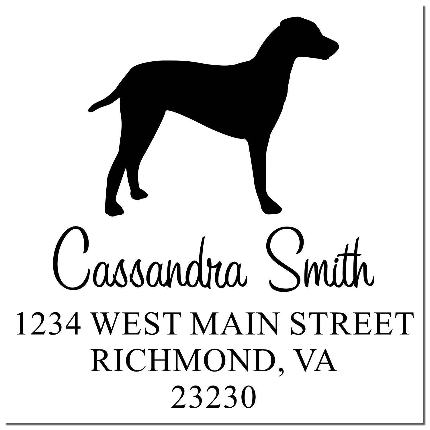 Wood Handle Dalmatian Address Stamp