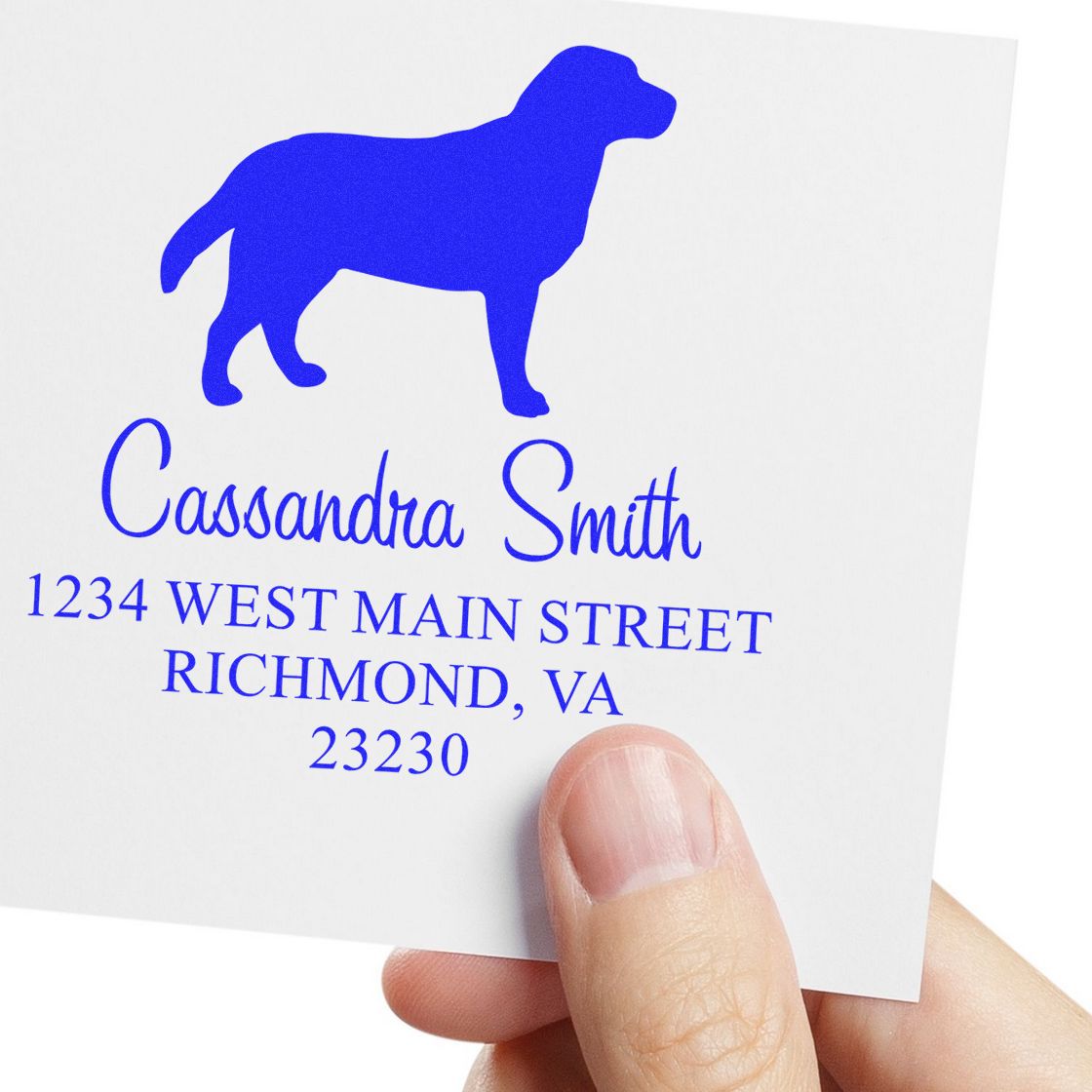 Self-Inking Labrador Customizable Name and Address Rubber Stamp