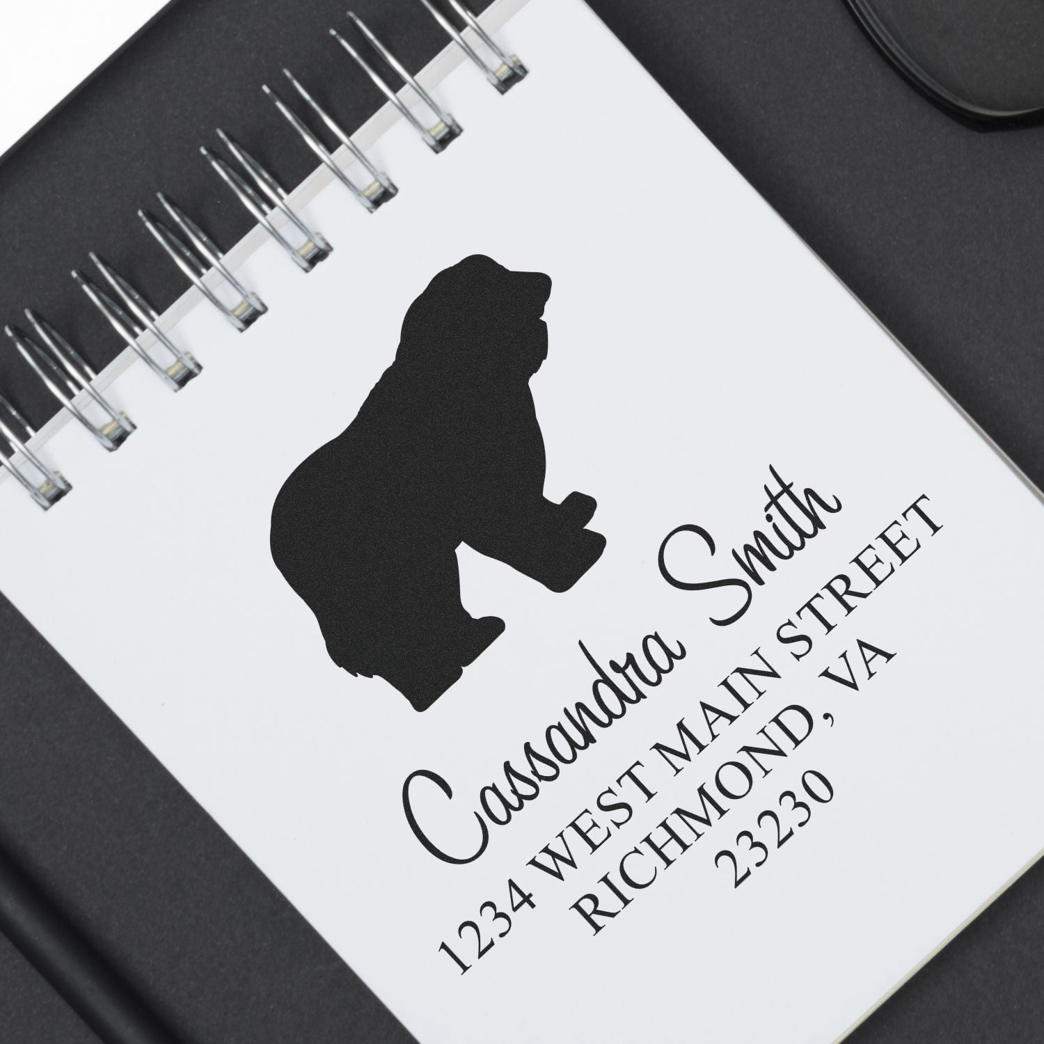 Wood Handle Old English Sheepdog Custom Stamp