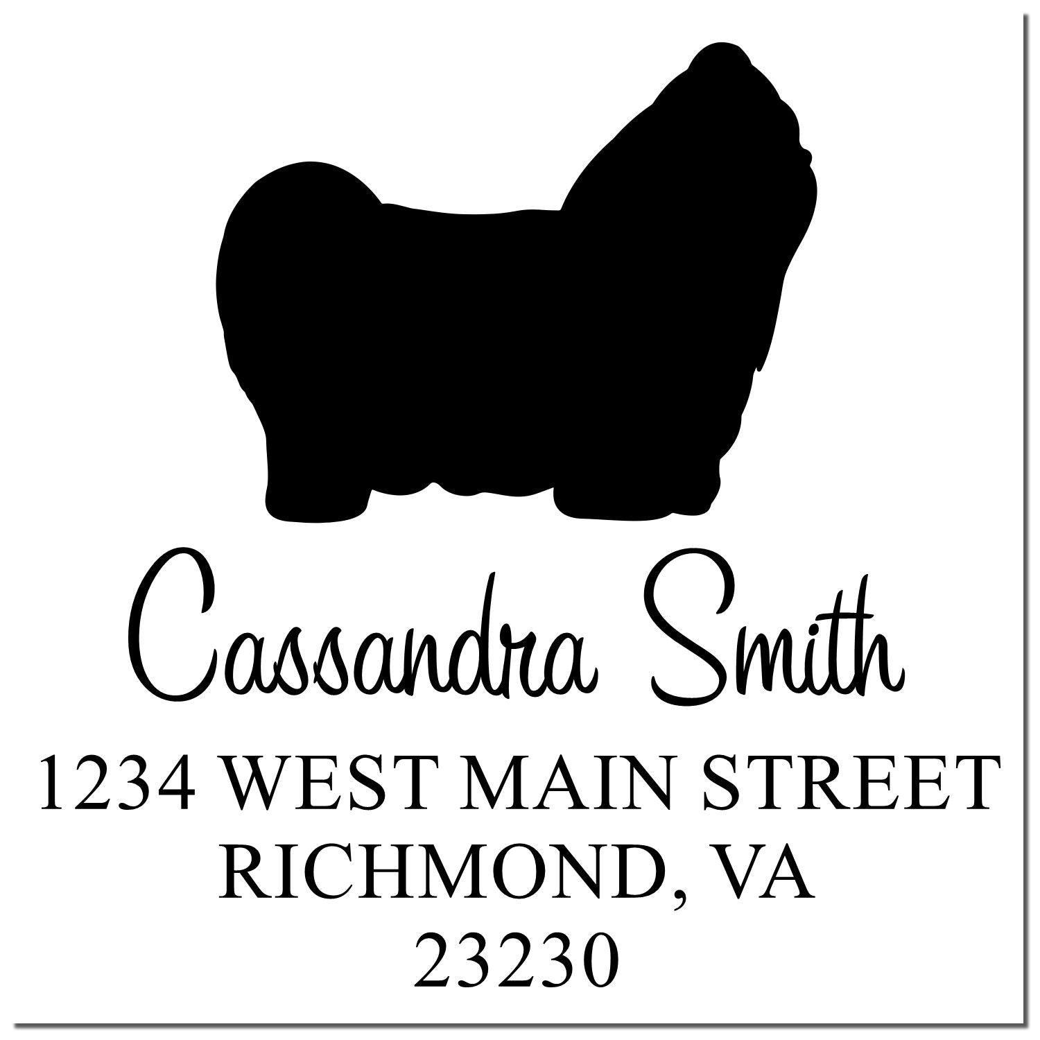 Self-Inking Shih Tzu Customizable New Address Stamp