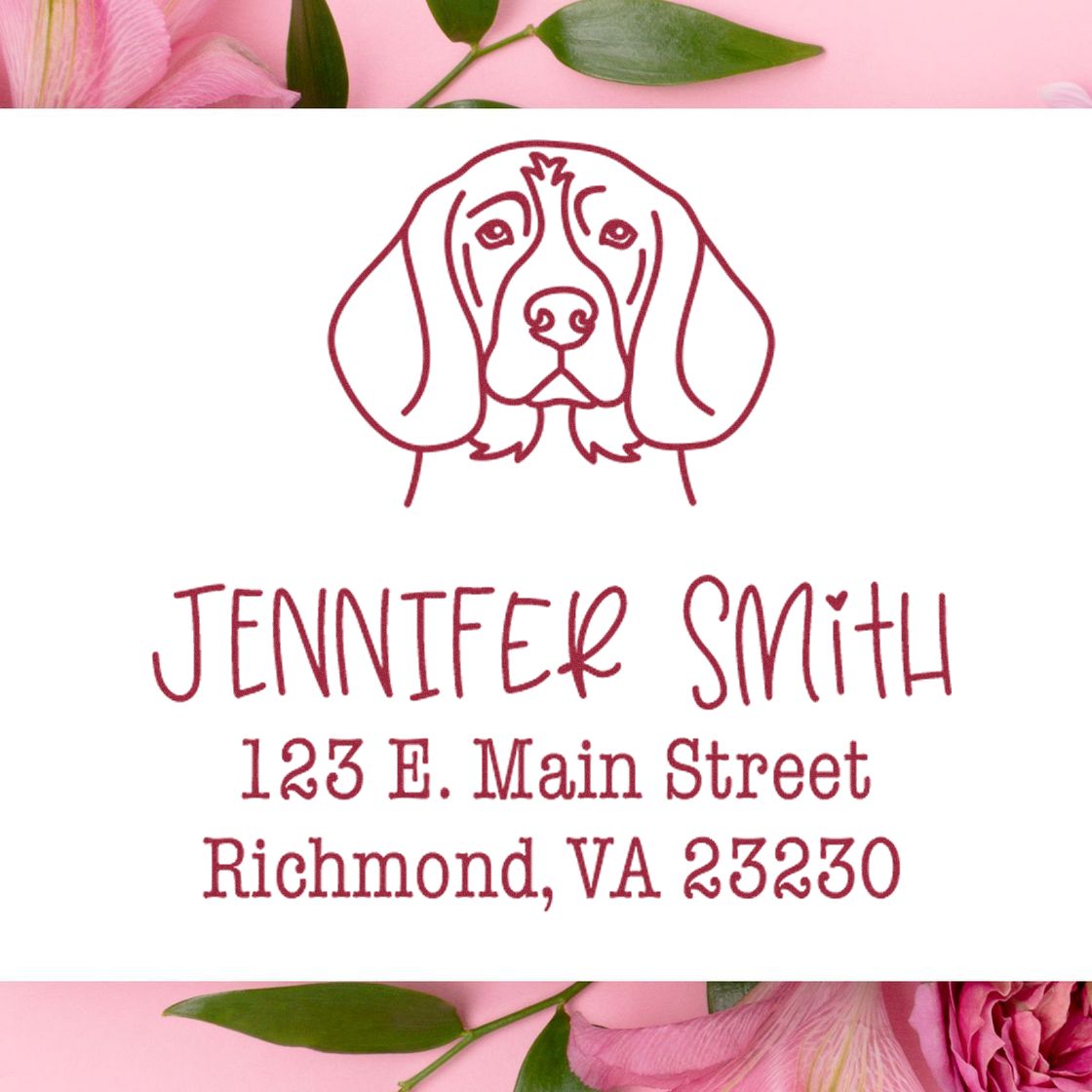 Self-Inking Beagle Customized Address Label Stamp