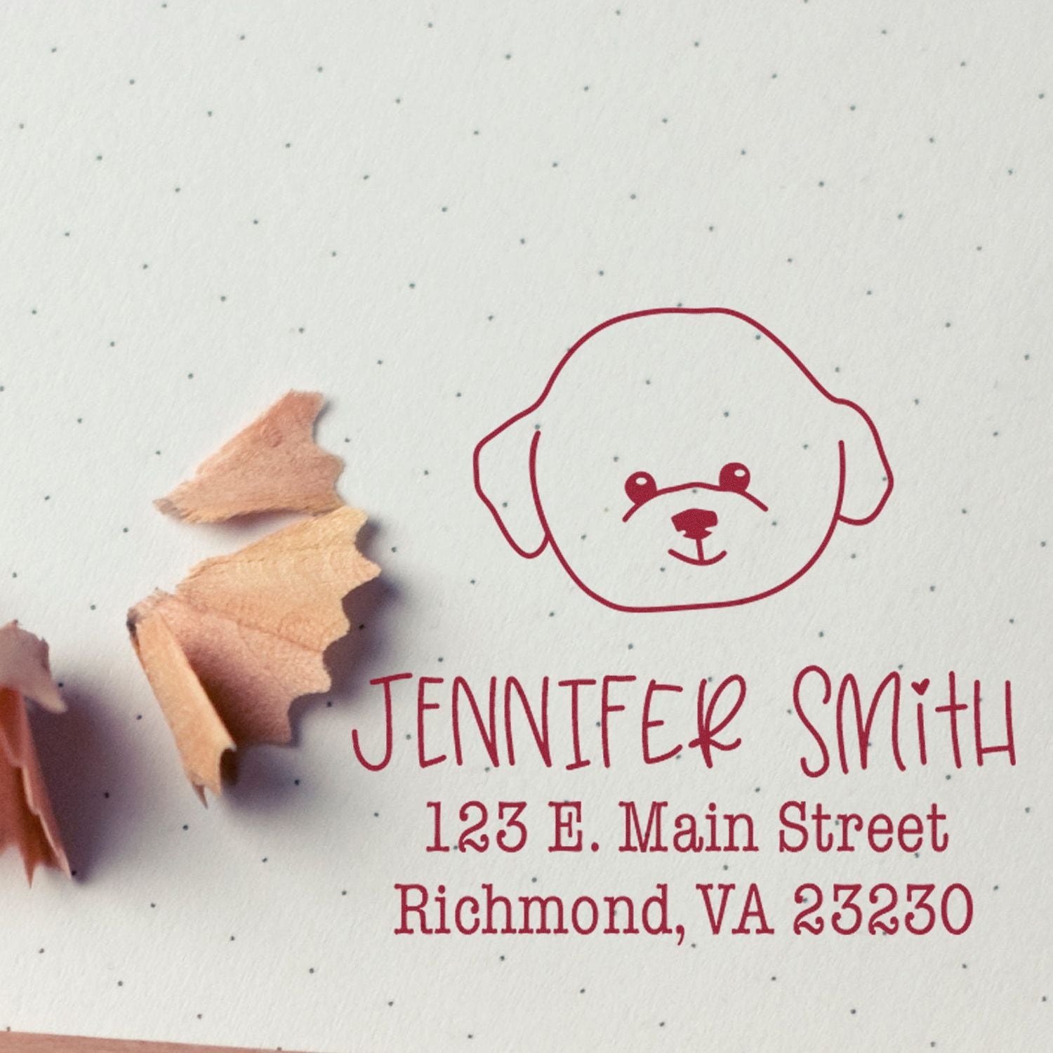 Self-Inking Bichon Customized Dog Lover's Address Stamp