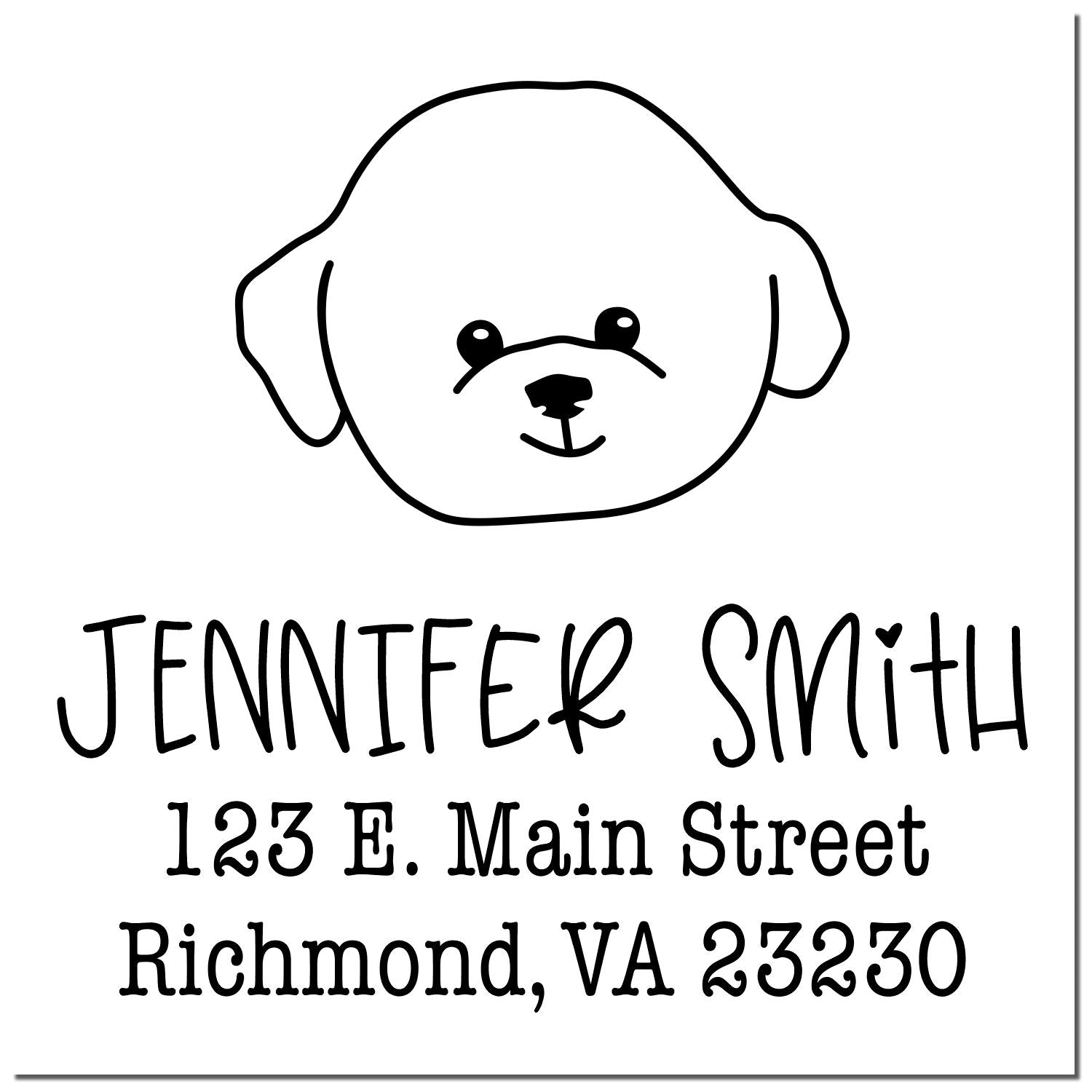 Self-Inking Bichon Customized Dog Lover's Address Stamp