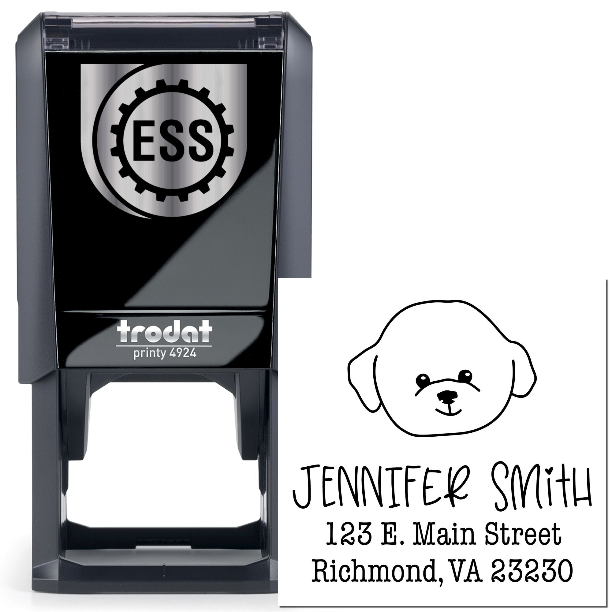 Self-Inking Bichon Customized Dog Lover's Address Stamp