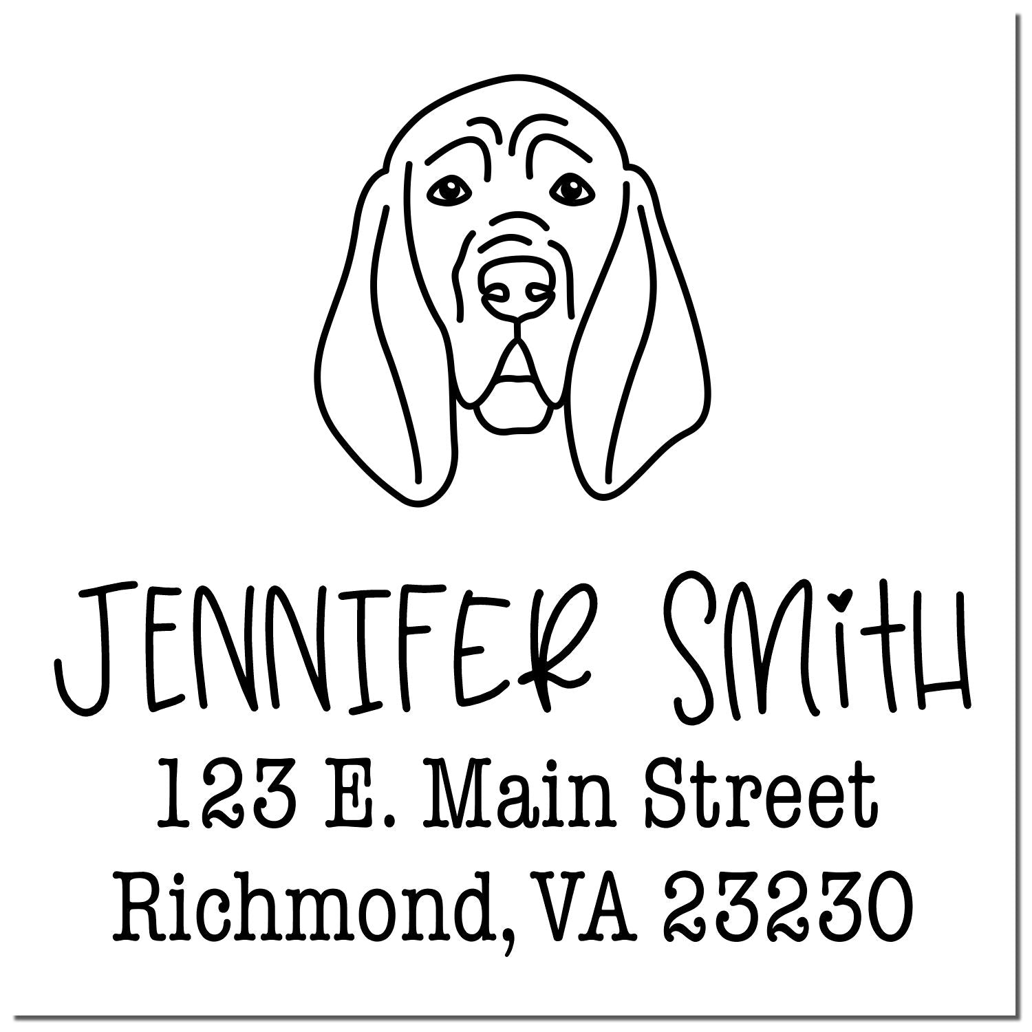 Self-Inking Blood Hound Customizable New Home Address Stamper