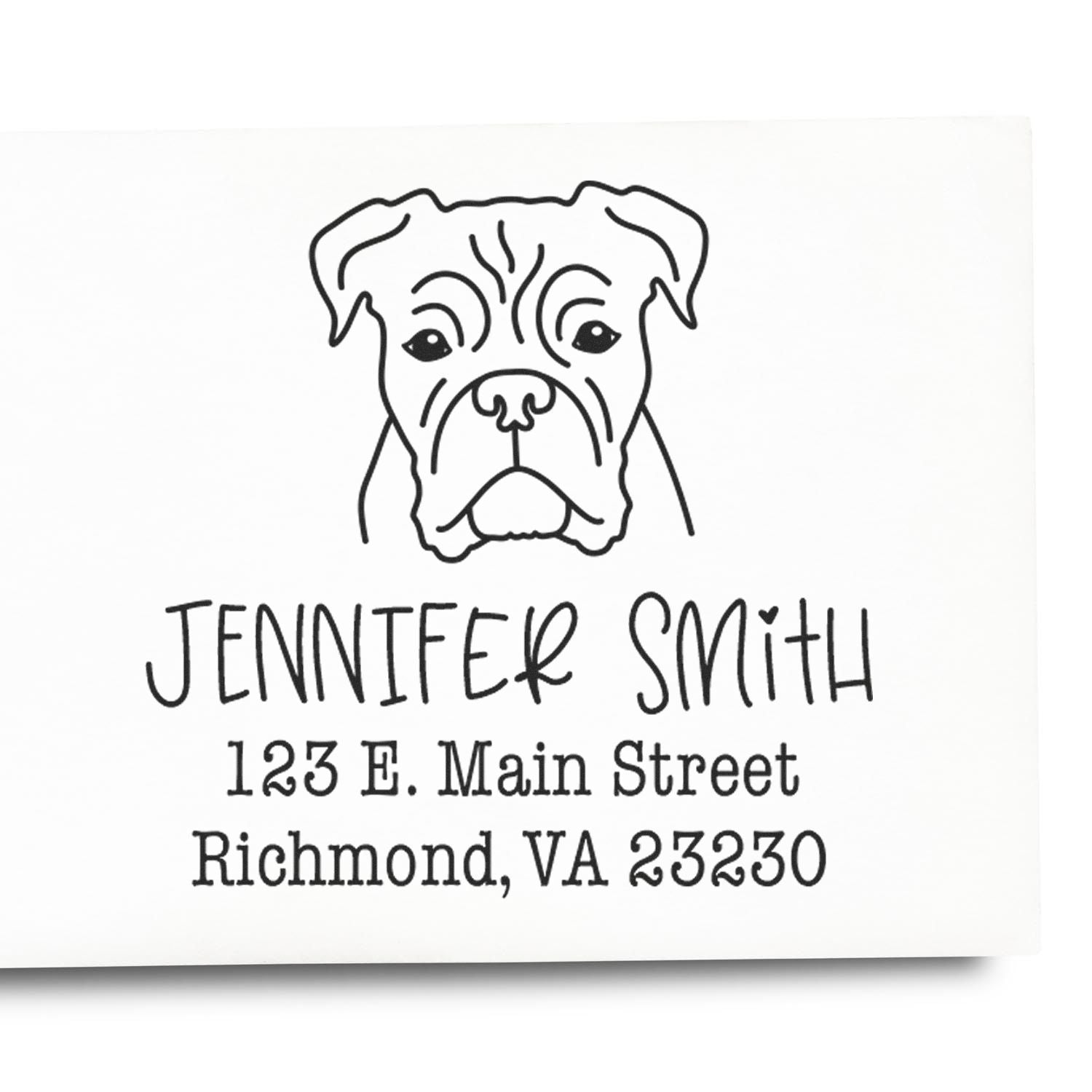 Slim Pre-Inked Boxer Personalizable New Home Address Rubber Stamp