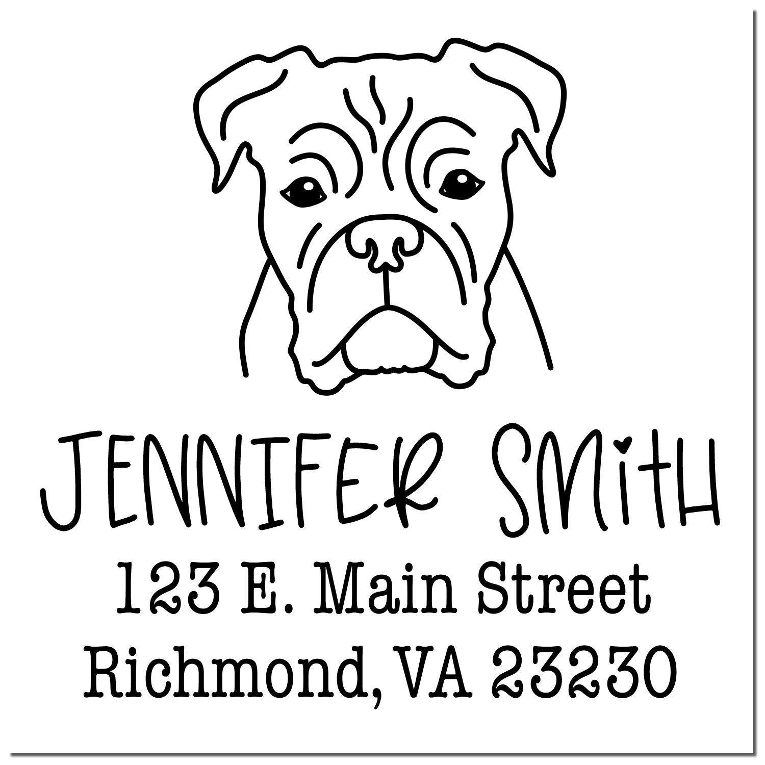 Slim Pre-Inked Boxer Personalizable New Home Address Rubber Stamp