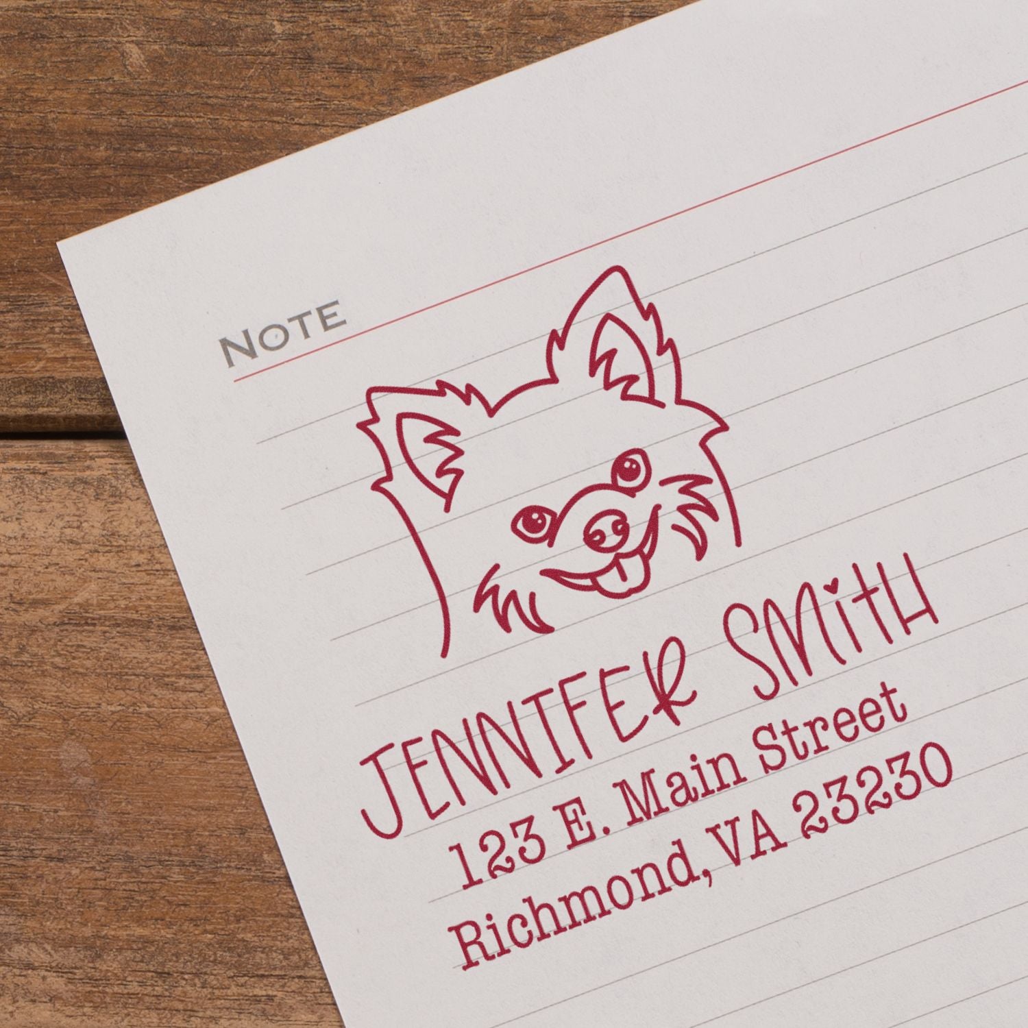 Self-Inking Chihuahua Customizable Return Address Rubber Stamp