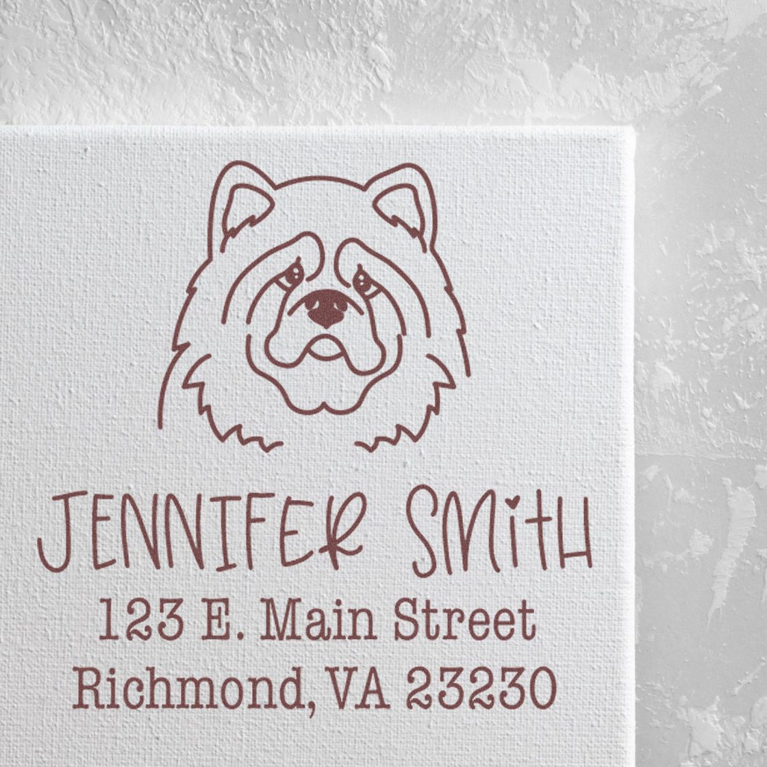 PSI Pre-Inked Chow Handcrafted Mailing Address Rubber Stamp - Engineer Seal Stamps