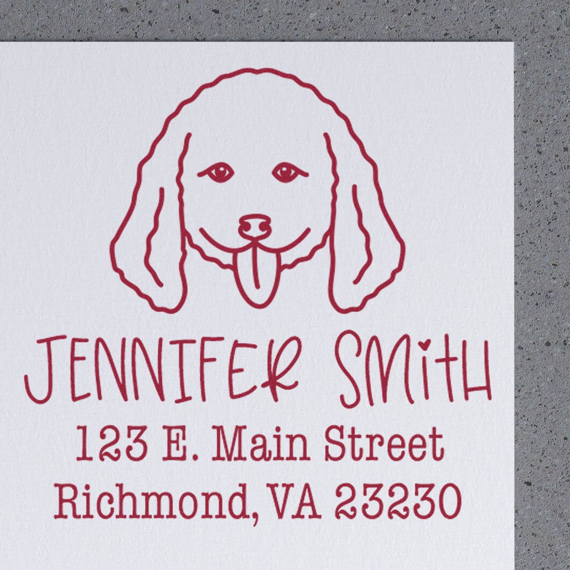 Wood Handle Doodle Custom Custom Address Stamp for Envelopes