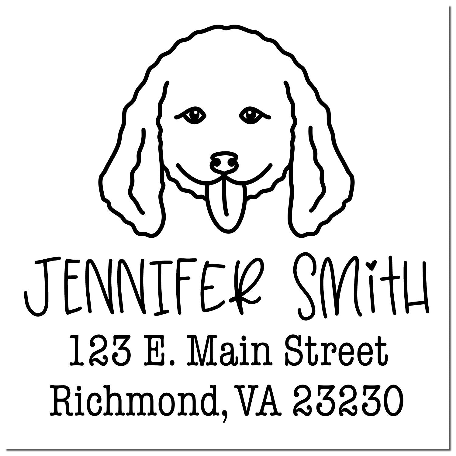 Self-Inking Doodle Customizable Rubber Address Stamp