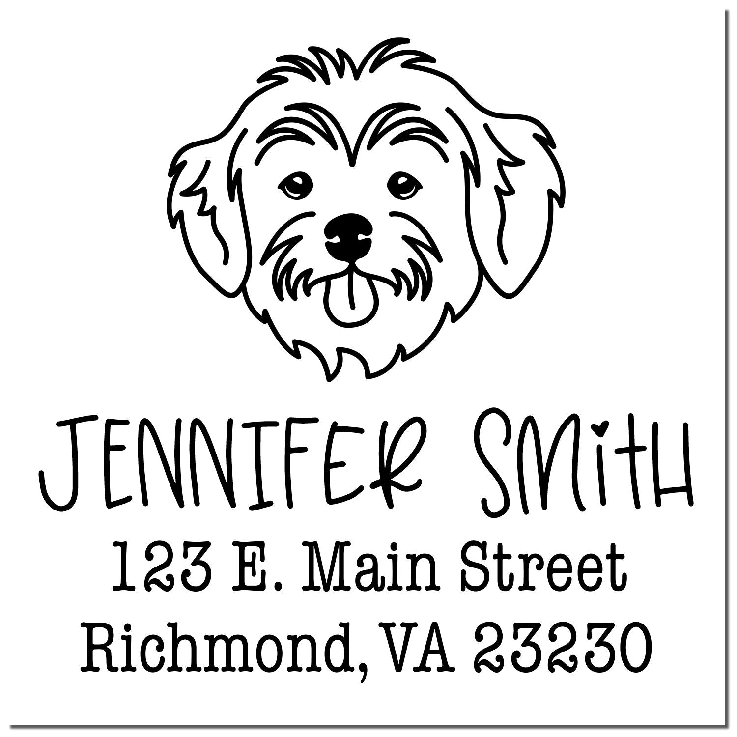 Self-Inking Havanese Customized Address Label Rubber Stamp