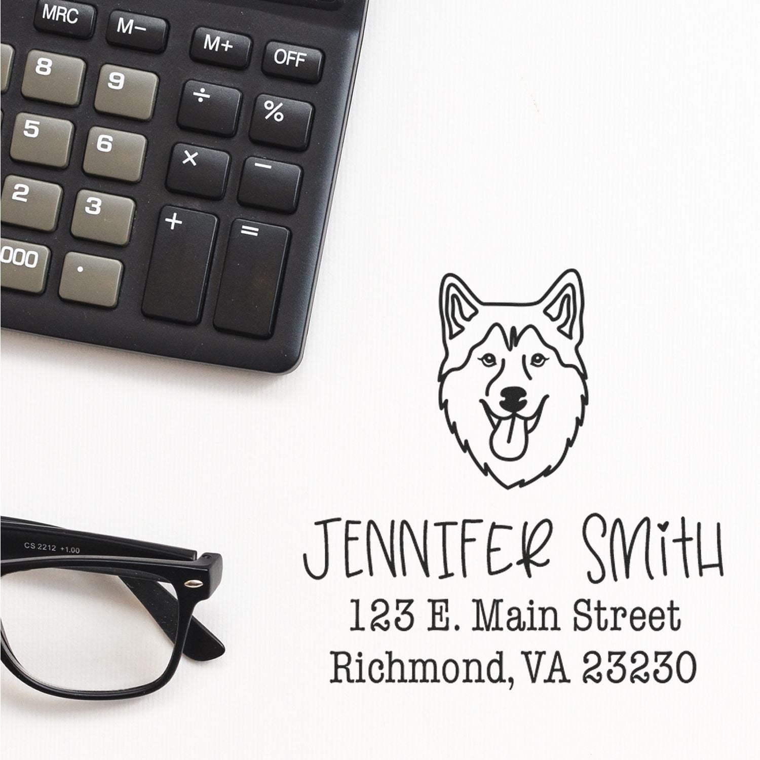 Self-Inking Husky Customized Address Label Stamp