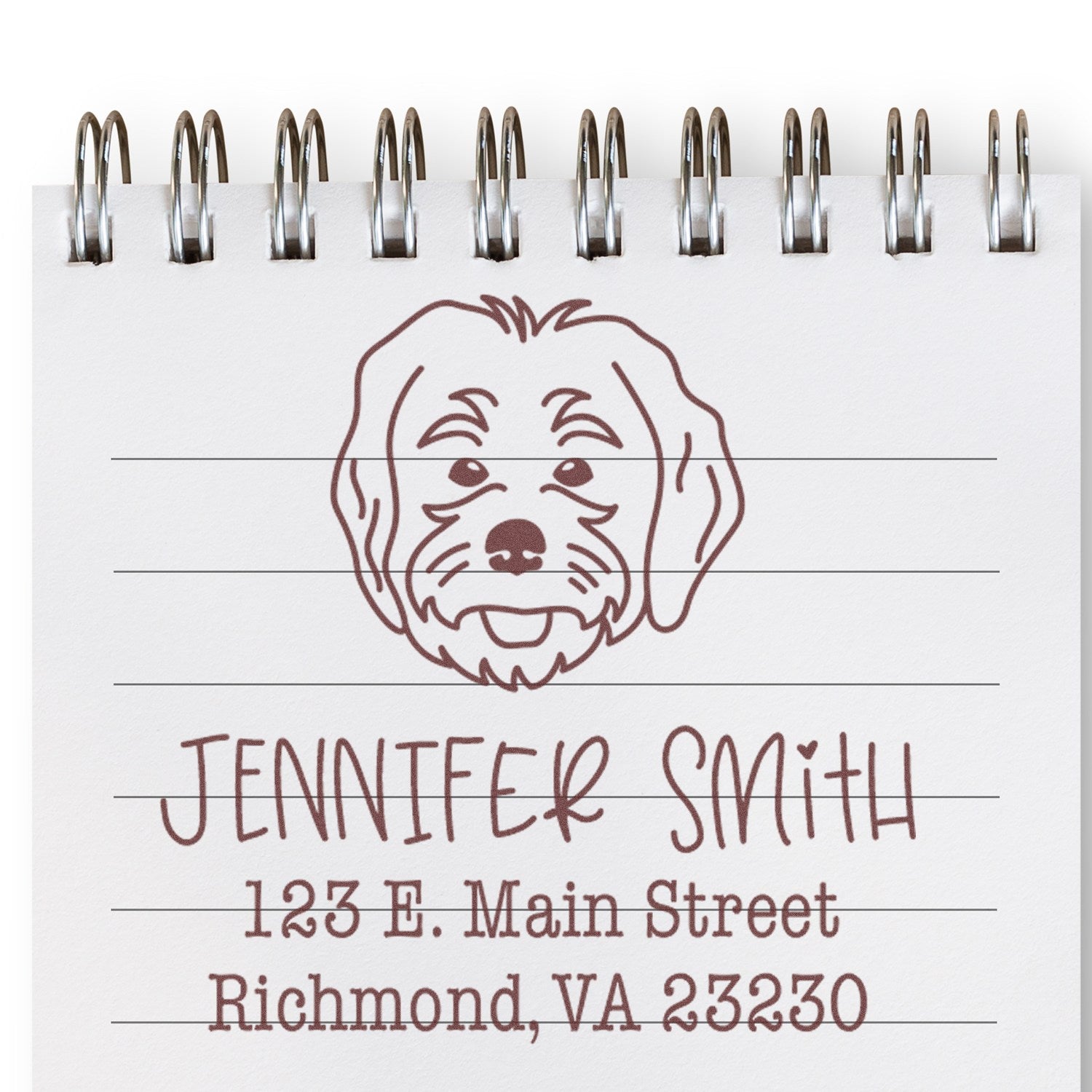 Self-Inking Labradoodle Customized Address Label Stamper