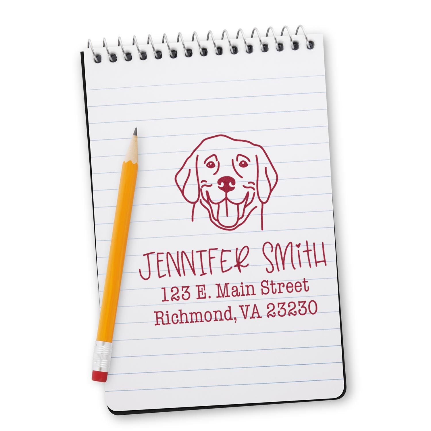 Self-Inking Labrador Customized Address Label Stamp for Envelopes