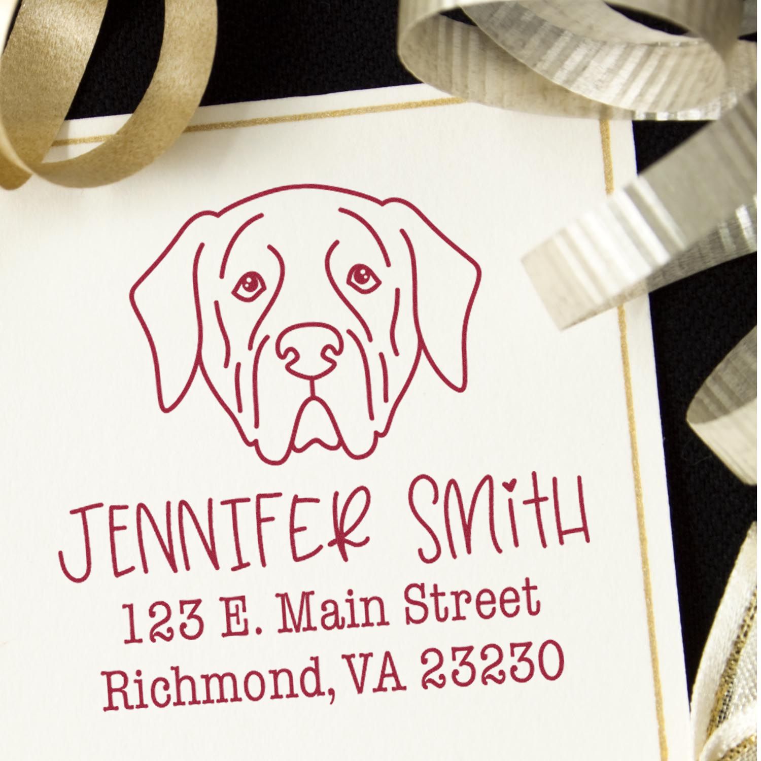 Self-Inking Mastiff Customized Address Return Rubber Stamp