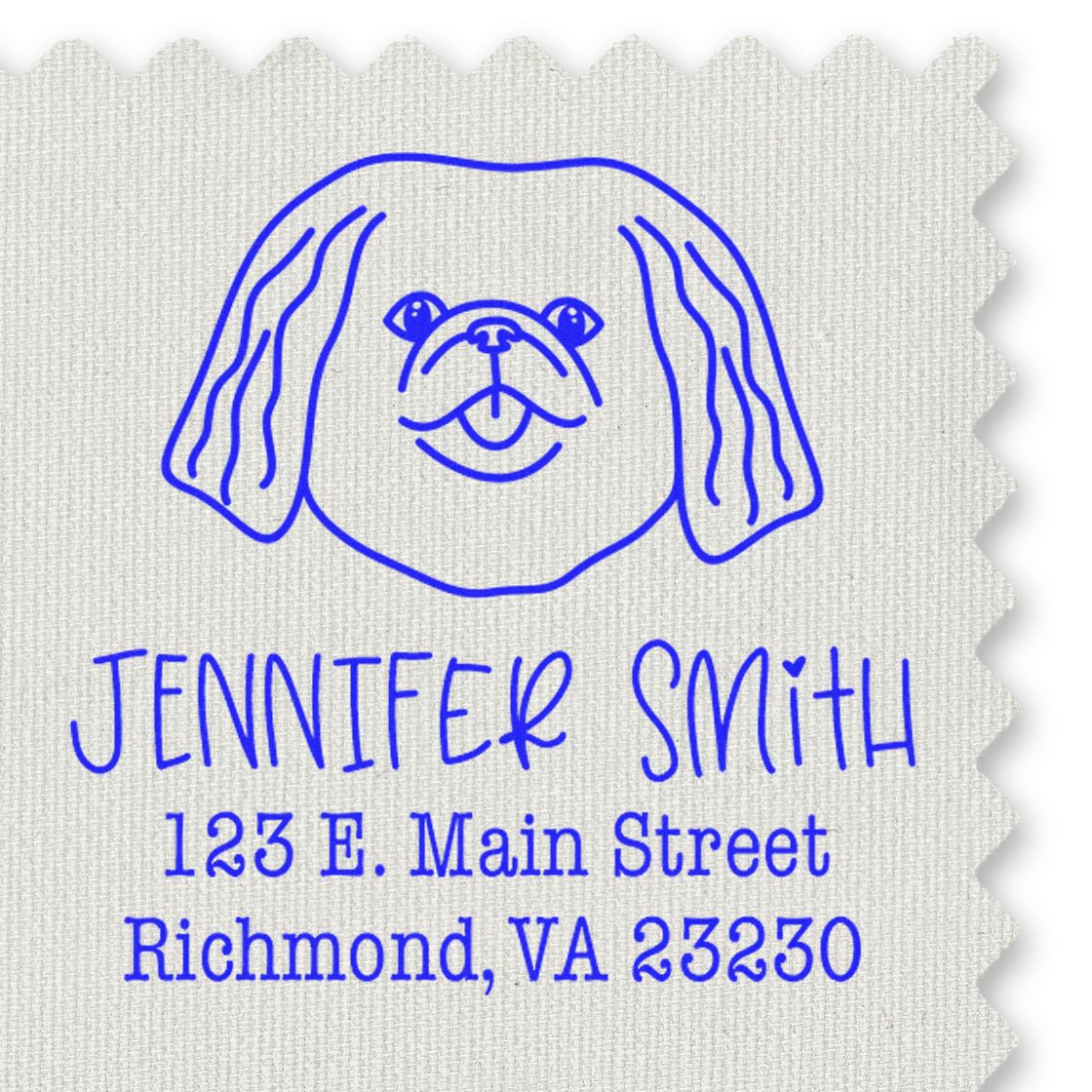 Wood Handle Pekingese Custom High-Quality Address Stamp for Envelopes