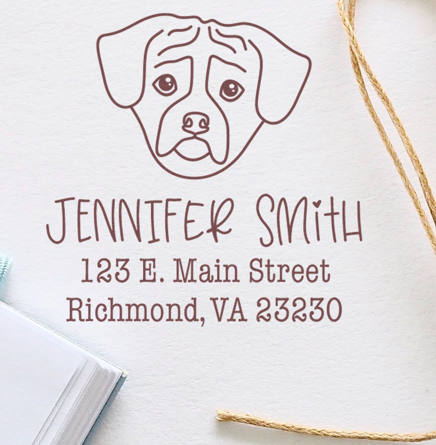 Self-Inking Puggle Customized Address Stamp