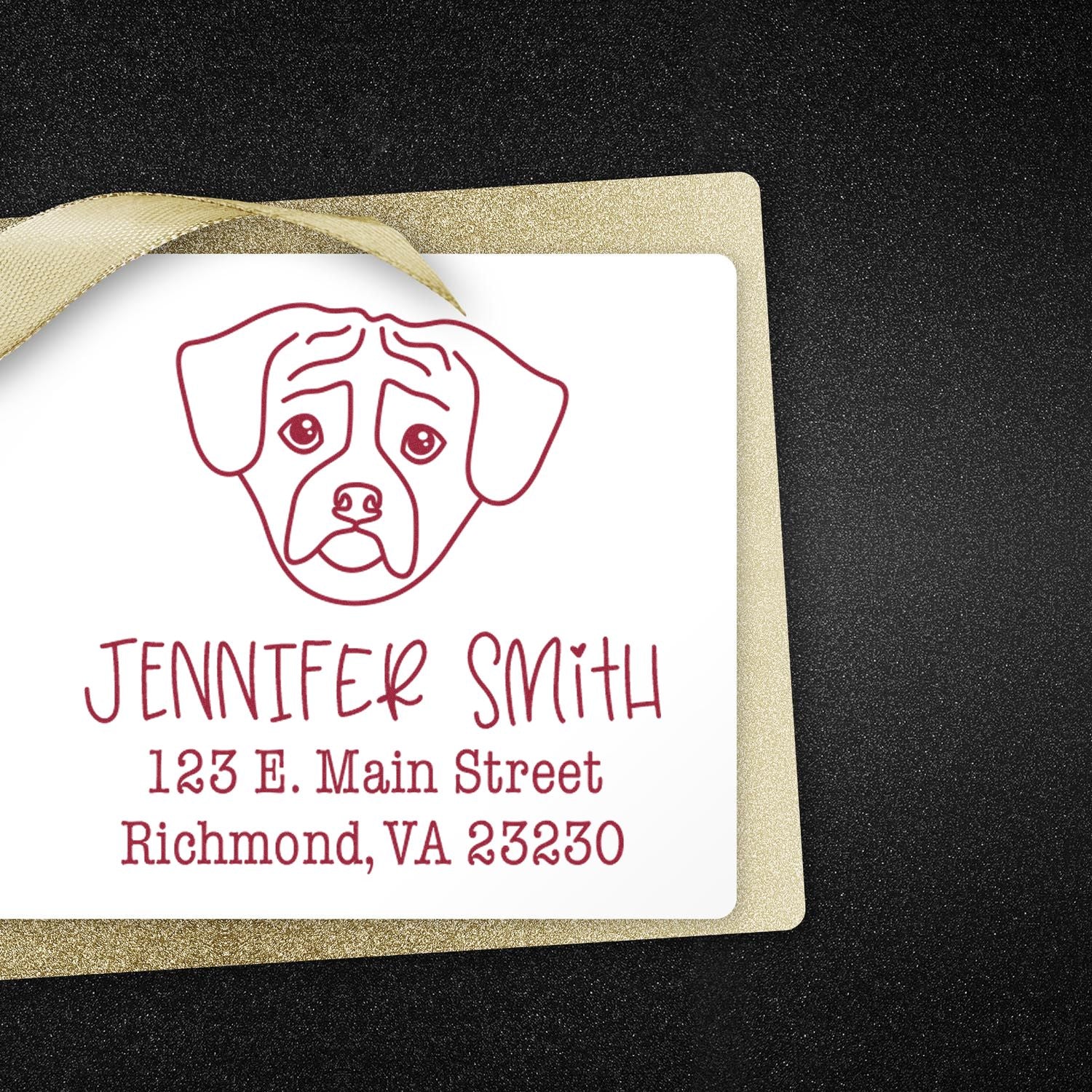 Self-Inking Puggle Customized Address Stamp