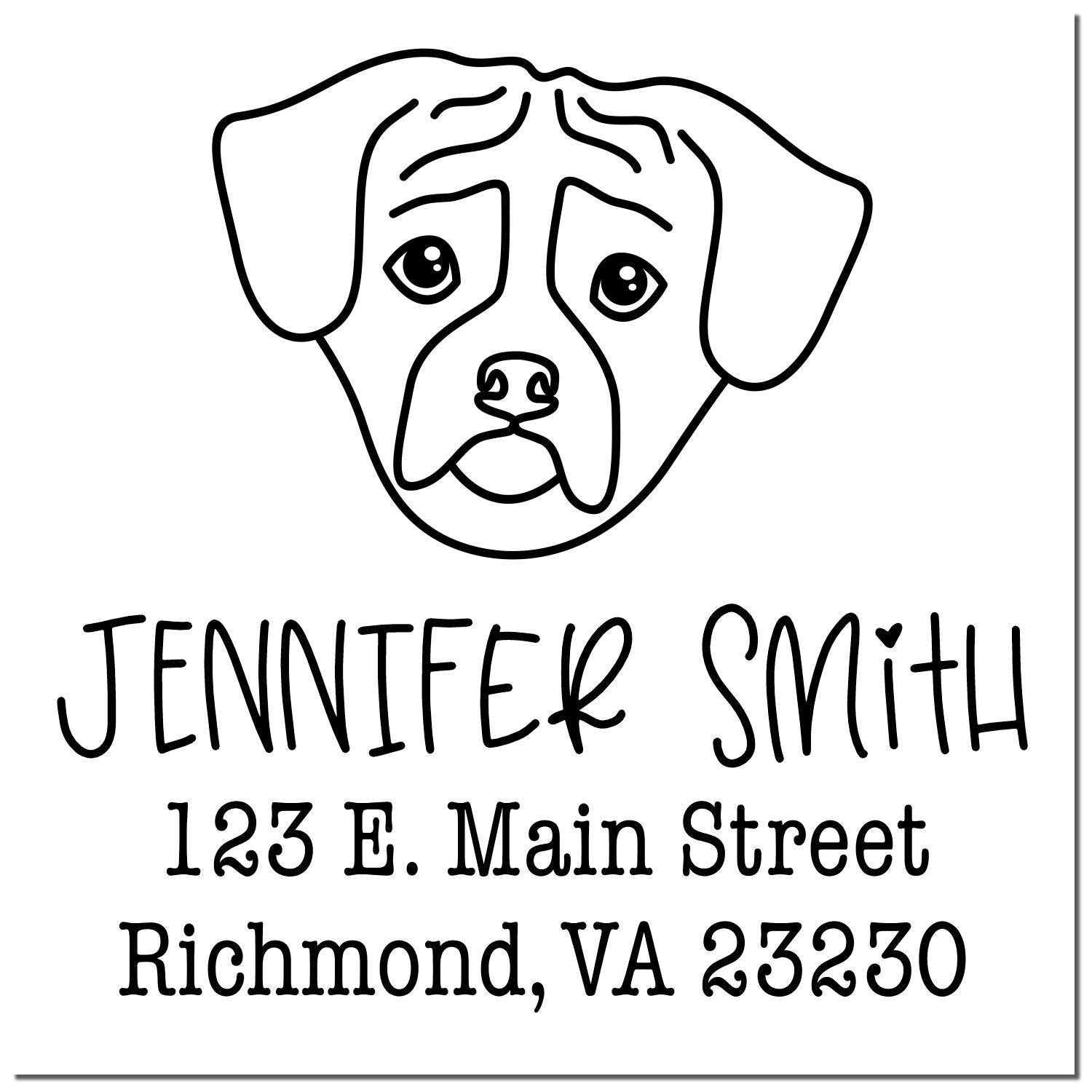 Self-Inking Puggle Customized Address Stamp