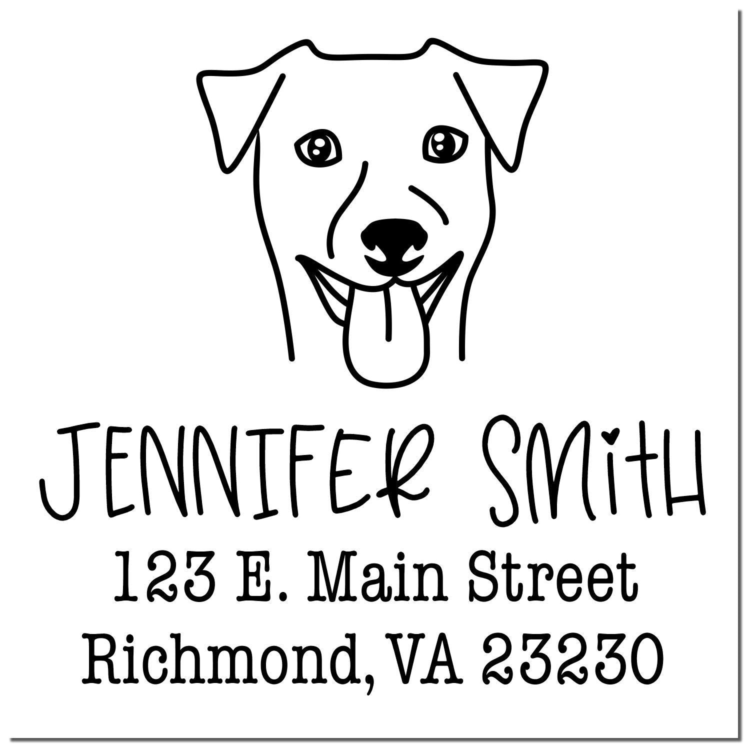 Self-Inking Rhodesian Ridgeback Customized Address Stamp for Envelopes