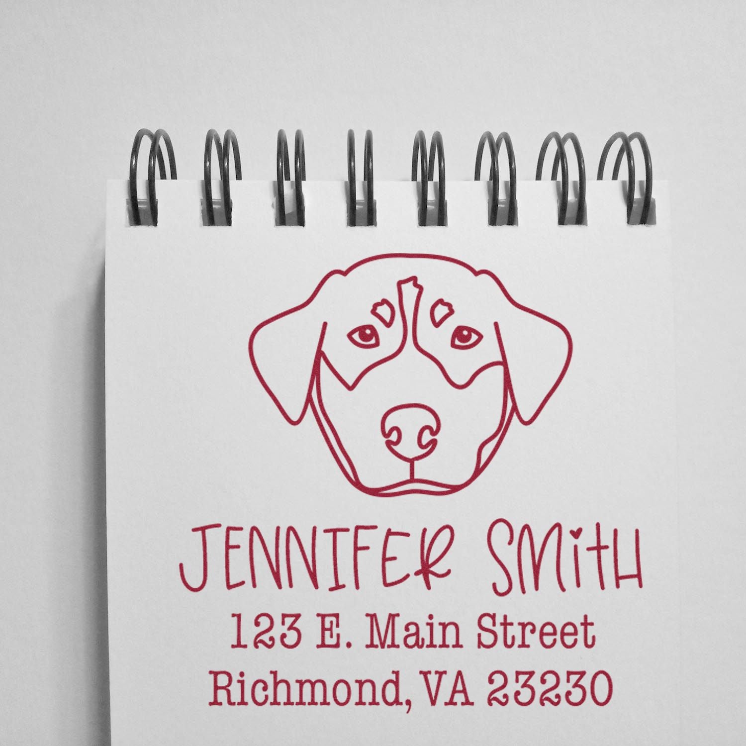 PSI Pre-Inked Rottweiler Handcrafted Pet Address Stamp - Engineer Seal Stamps