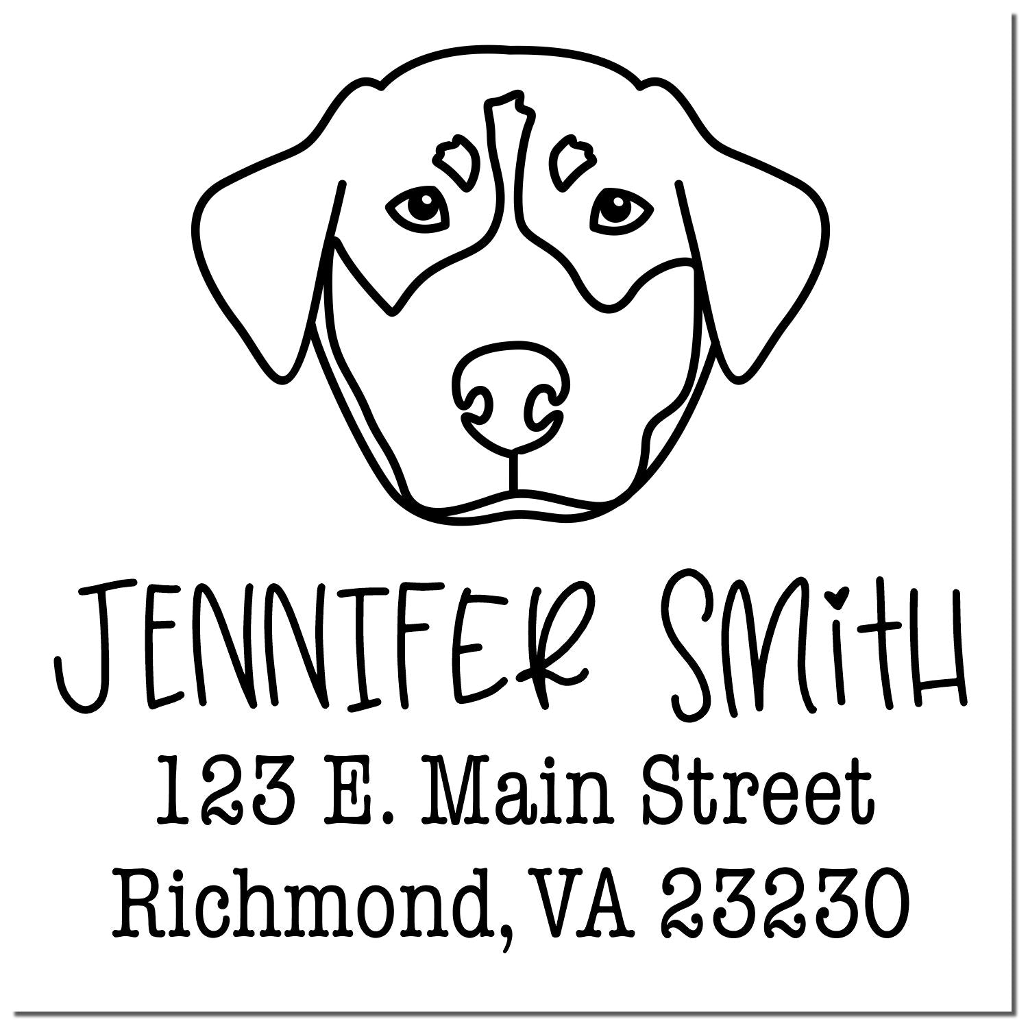 Wood Handle Rottweiler Custom Home Address Stamp for Envelopes