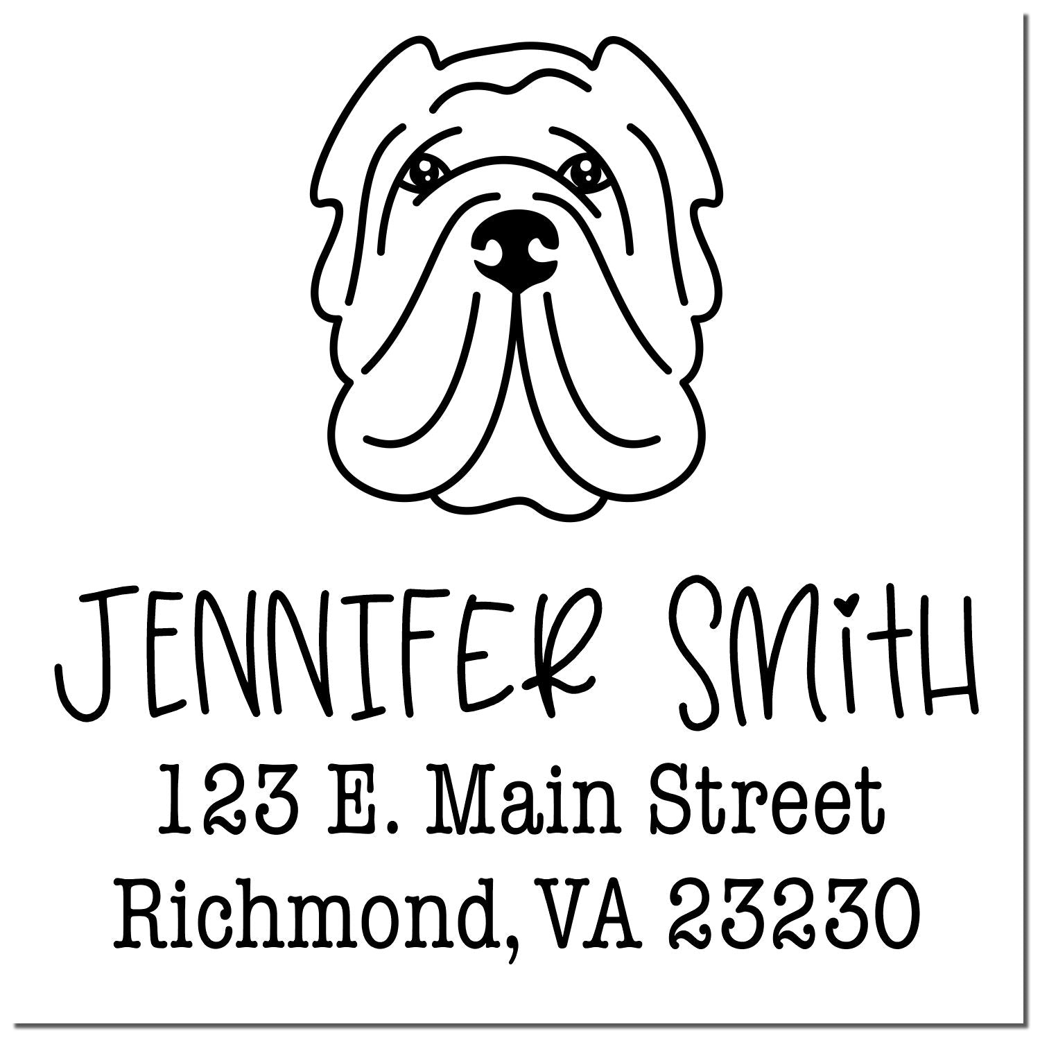 Self-Inking Sharpei Customized Custom Address Stamp for Envelopes