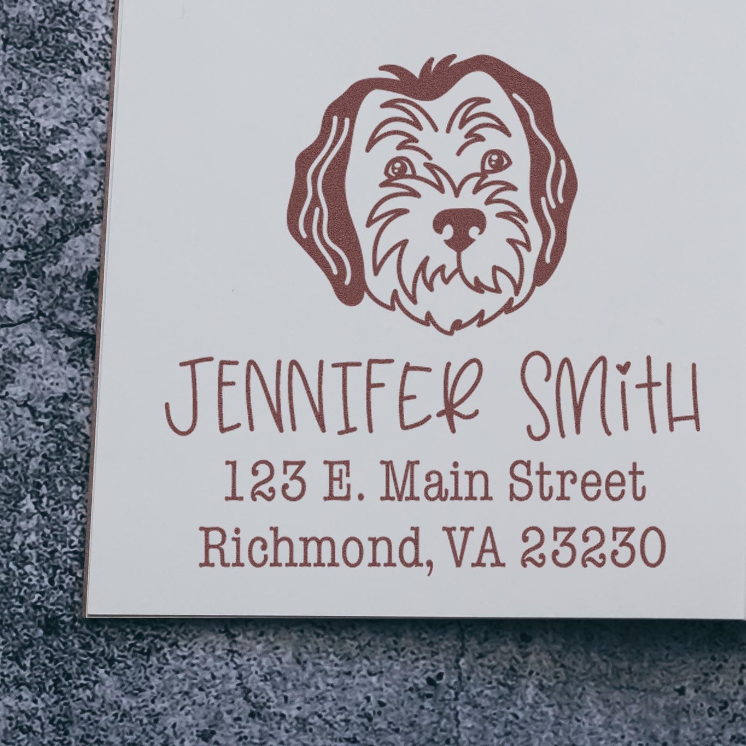 Self-Inking Sheepadoodle Customized Custom Address Stamper