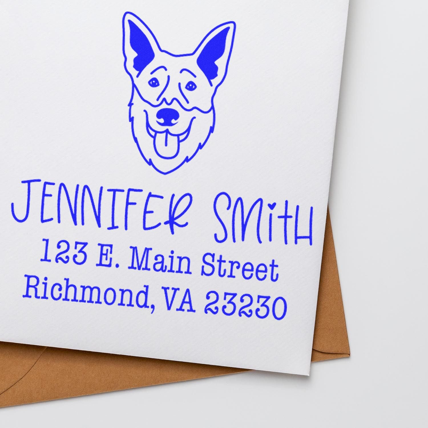 Wood Handle Shepsky Custom House Address Stamp