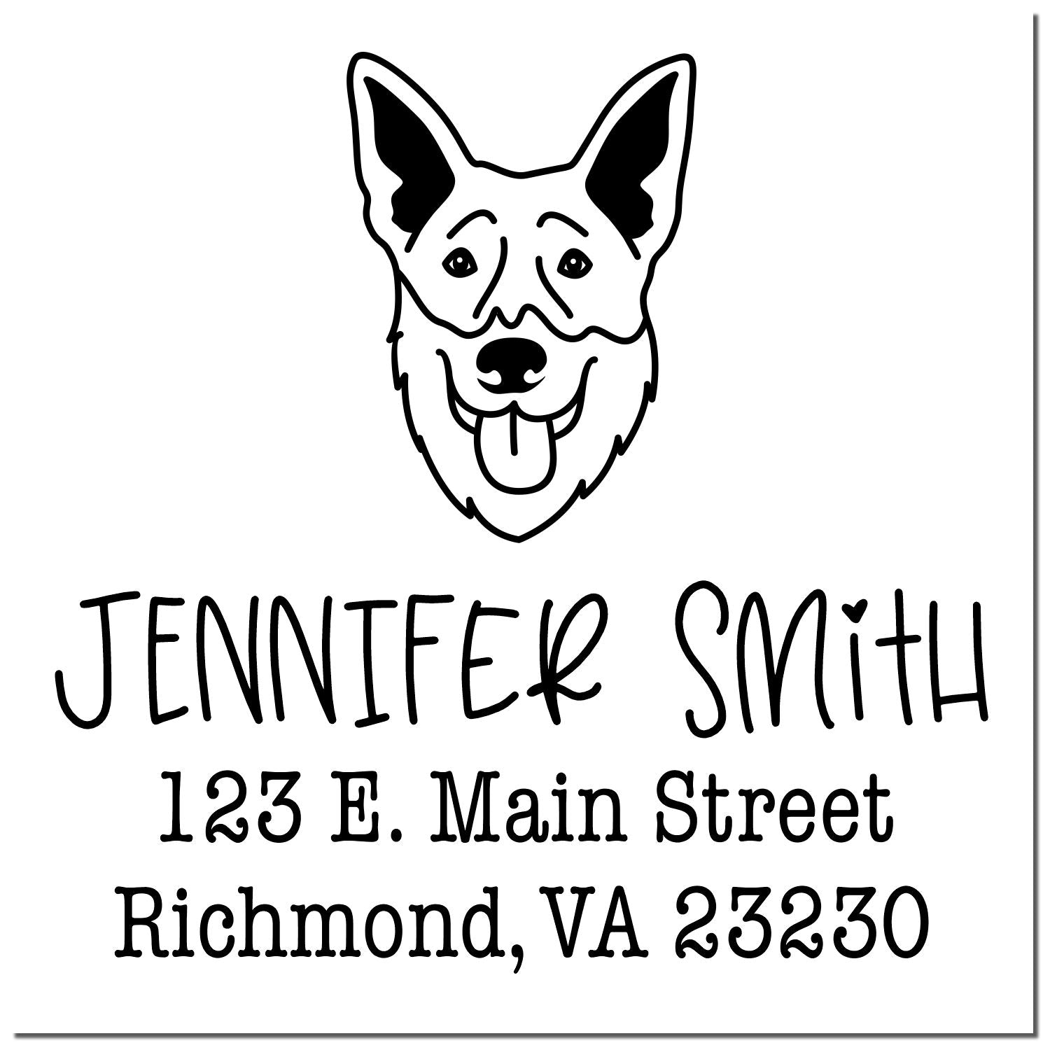 Wood Handle Shepsky Custom House Address Stamp