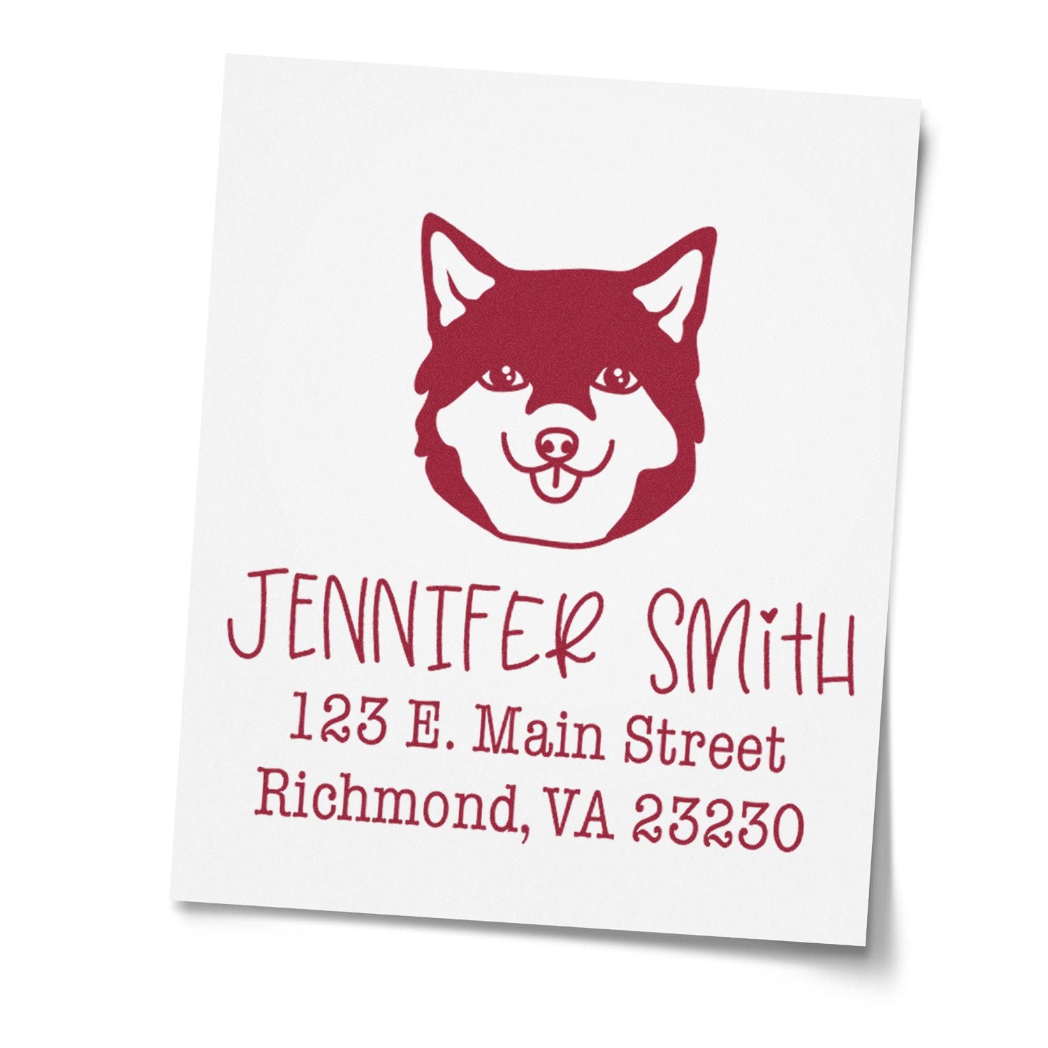 PSI Pre-Inked Shiba Handcrafted Return Address Rubber Stamp - Engineer Seal Stamps