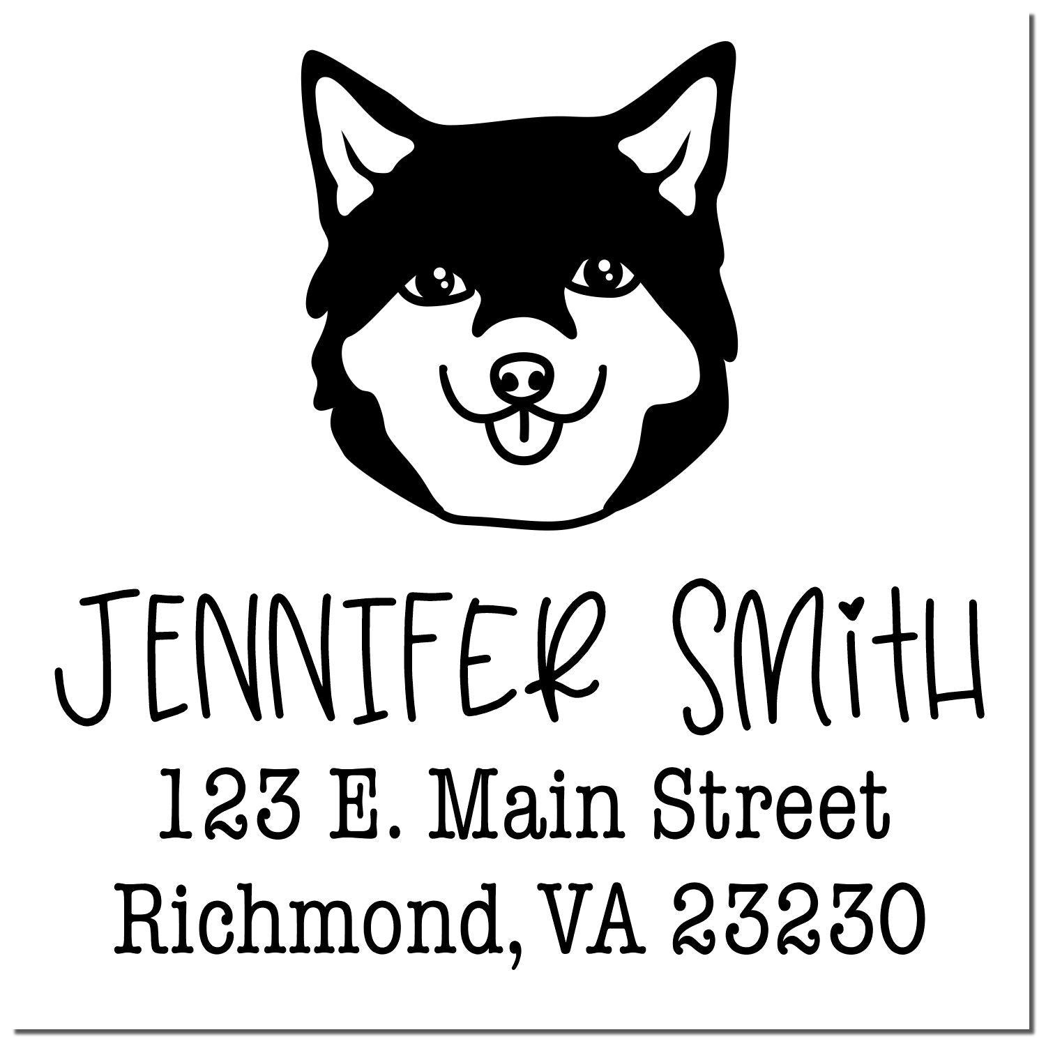 PSI Pre-Inked Shiba Handcrafted Return Address Rubber Stamp - Engineer Seal Stamps