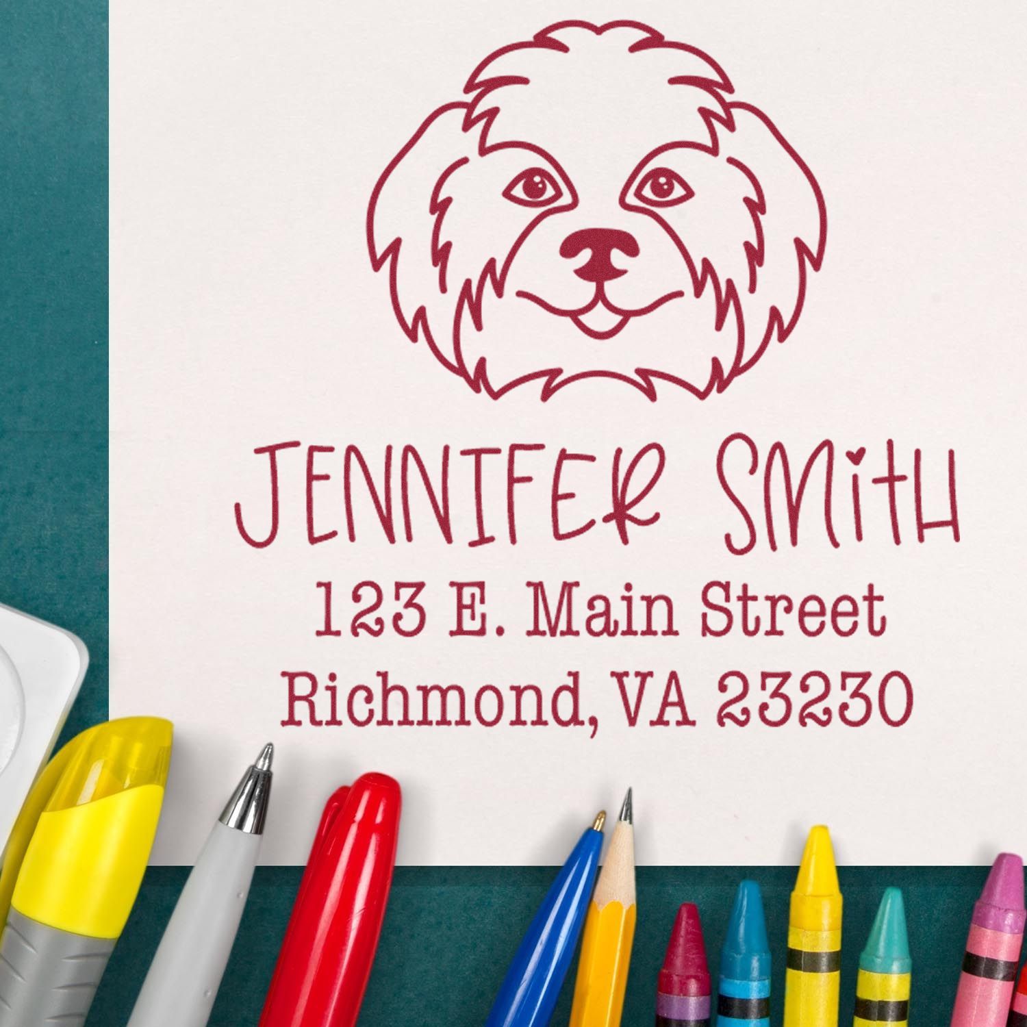 PSI Pre-Inked Shih Tzu Handcrafted Return Address Stamp