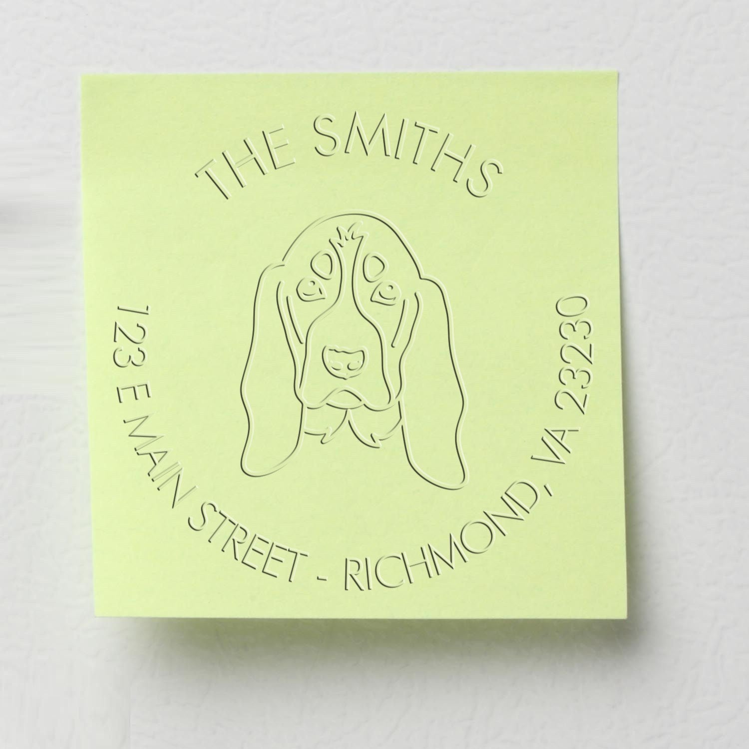 Basset Hound Dog Customizable Mailing Address Seal