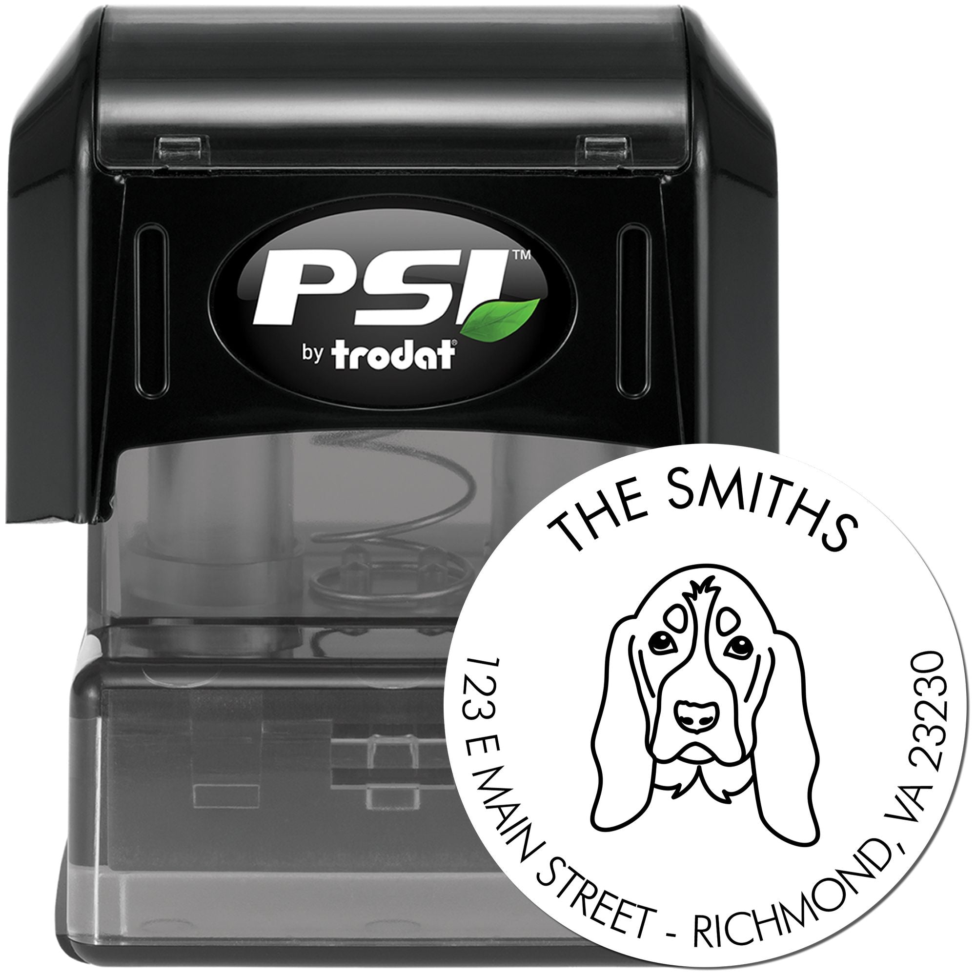 PSI Pre-Inked Basset Hound Inked Stamper