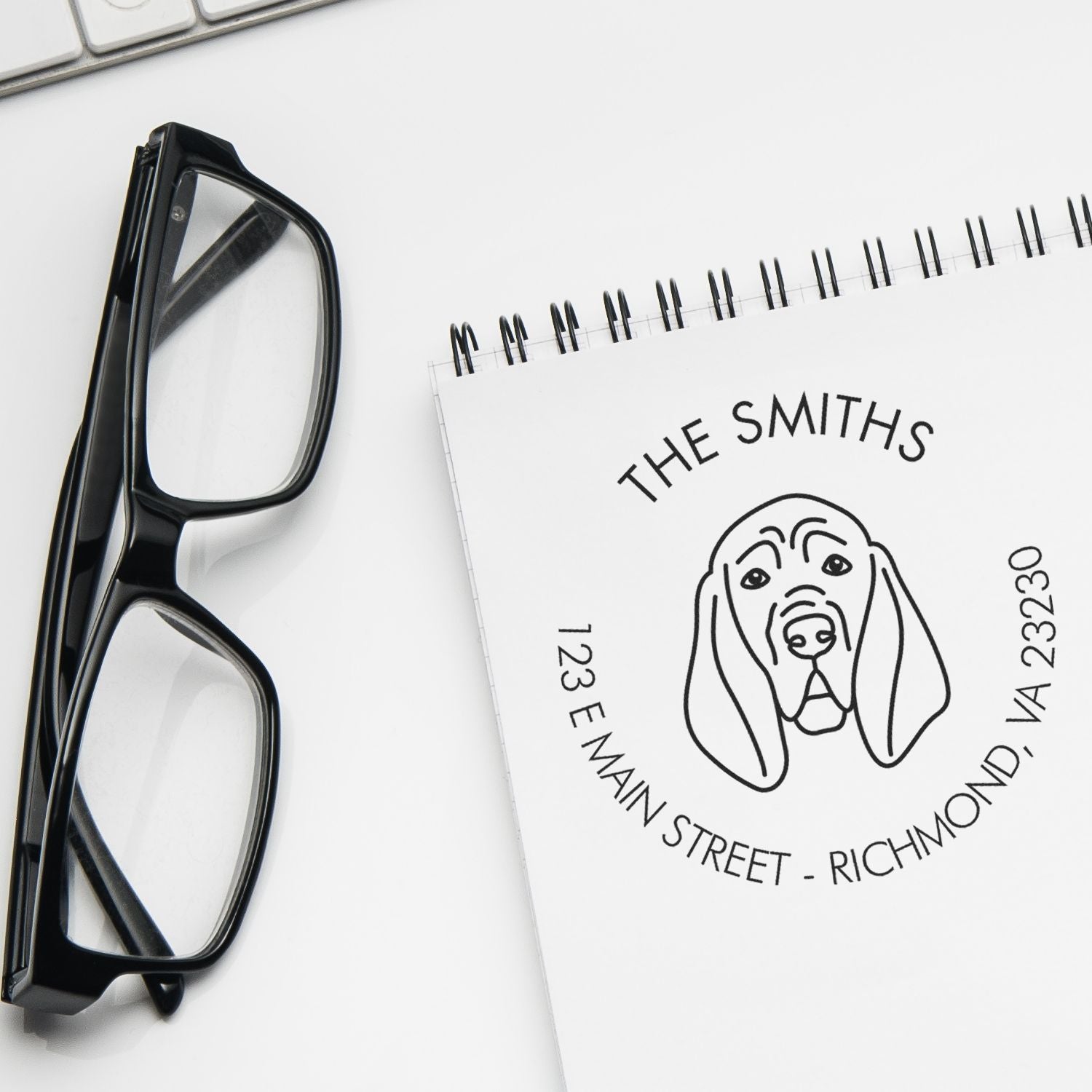 Self-Inking Blood Hound Customized Dog Return Address Stamp for Envelopes