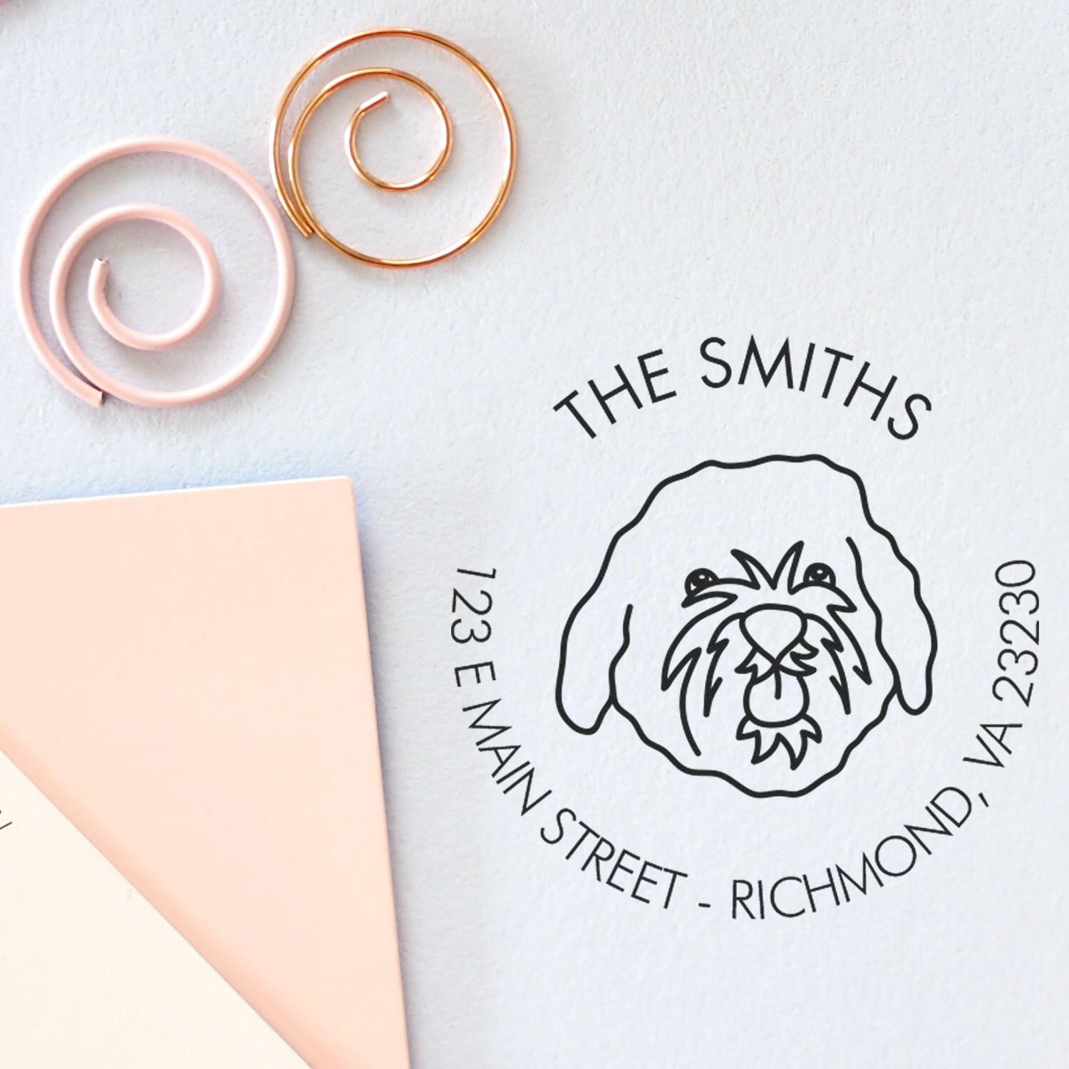 Self-Inking Cavapoo Customized High-Quality Address Stamp for Envelopes