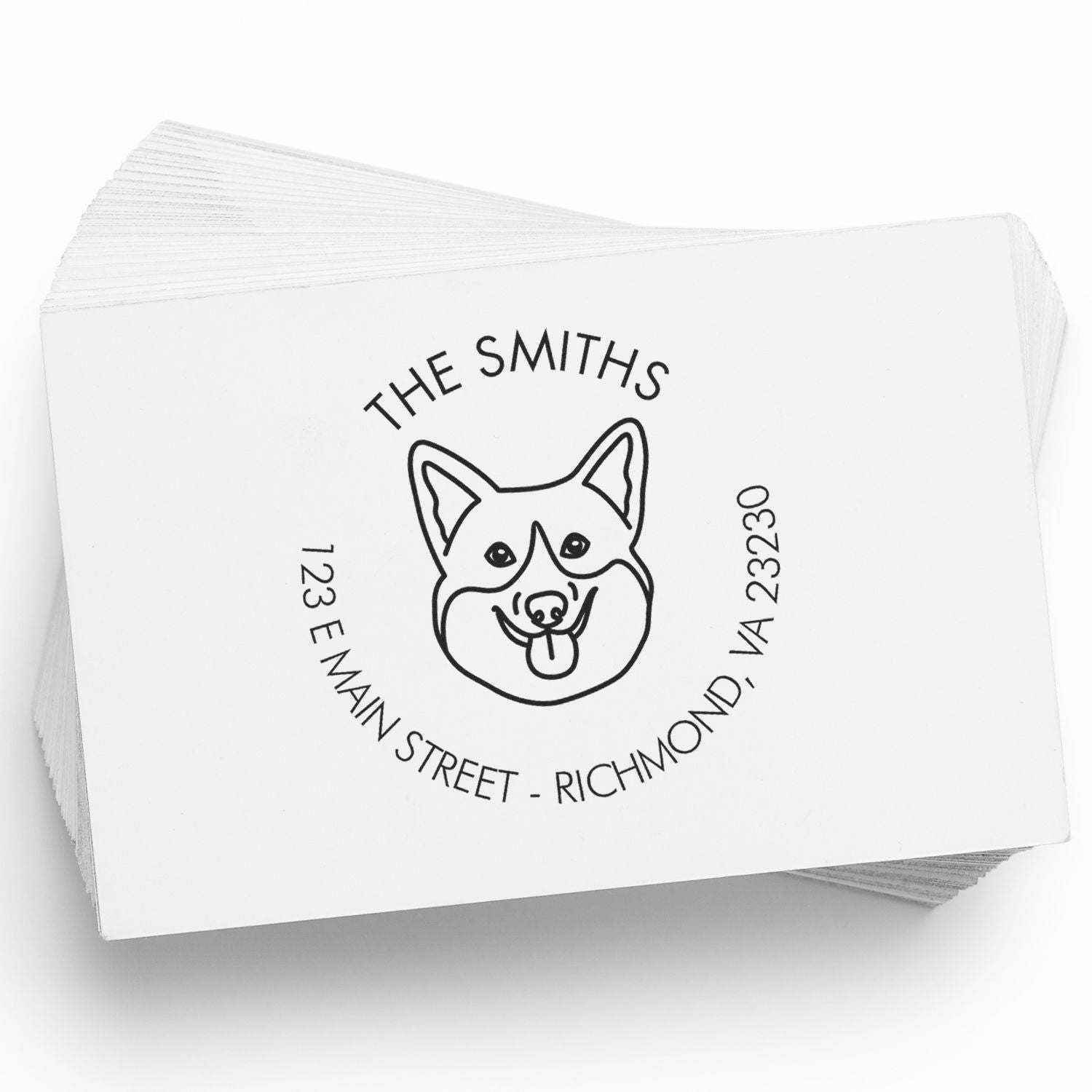 Self-Inking Corgi Customized Home Address Stamp