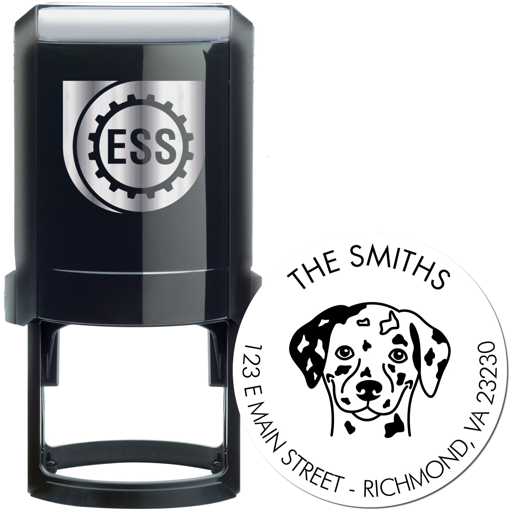 Self-Inking Dalmatian Customized Home Address Stamp for Envelopes