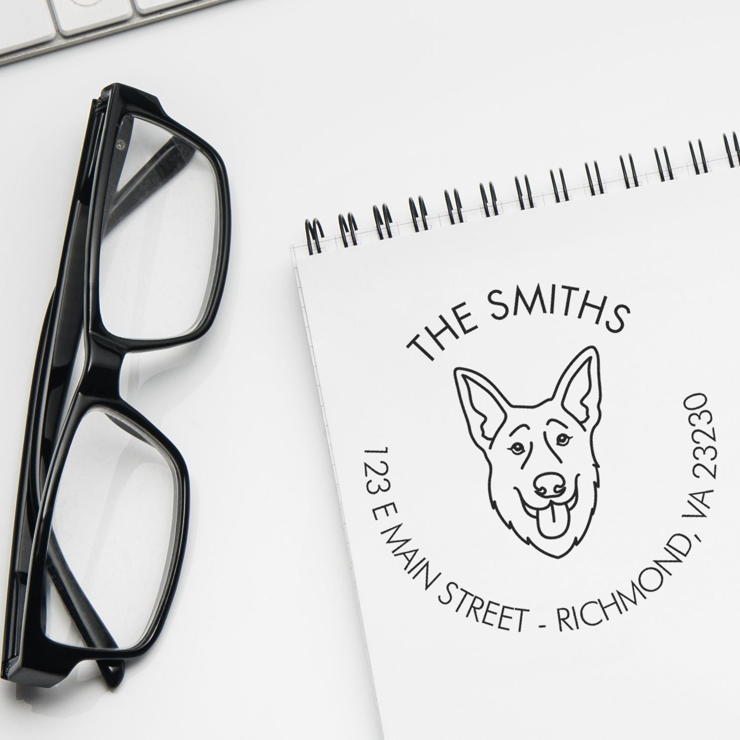 PSI Pre-Inked German Shepherd Made-to-Order Rubber Stamp - Engineer Seal Stamps