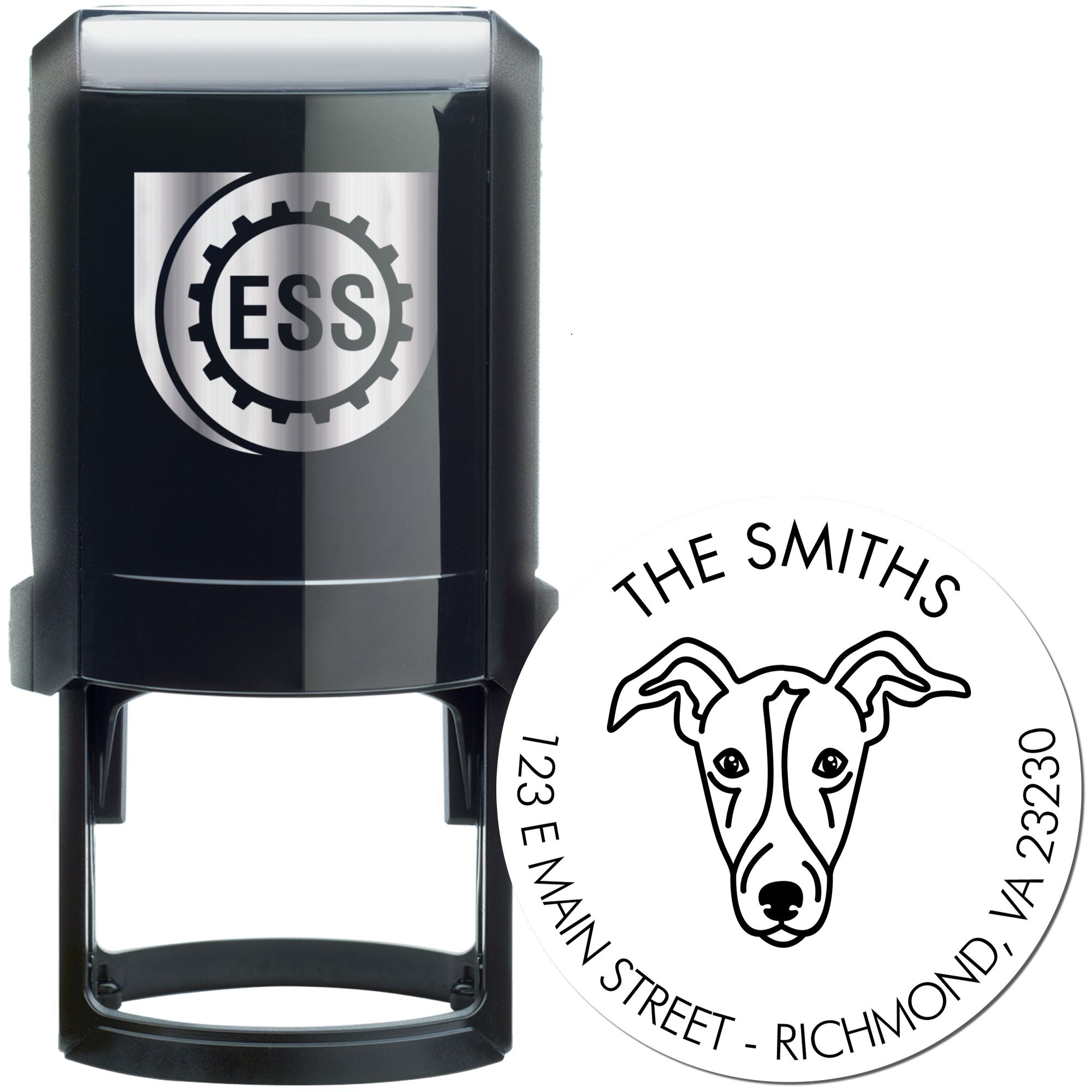 Self-Inking Greyhound Customized Inked Stamper