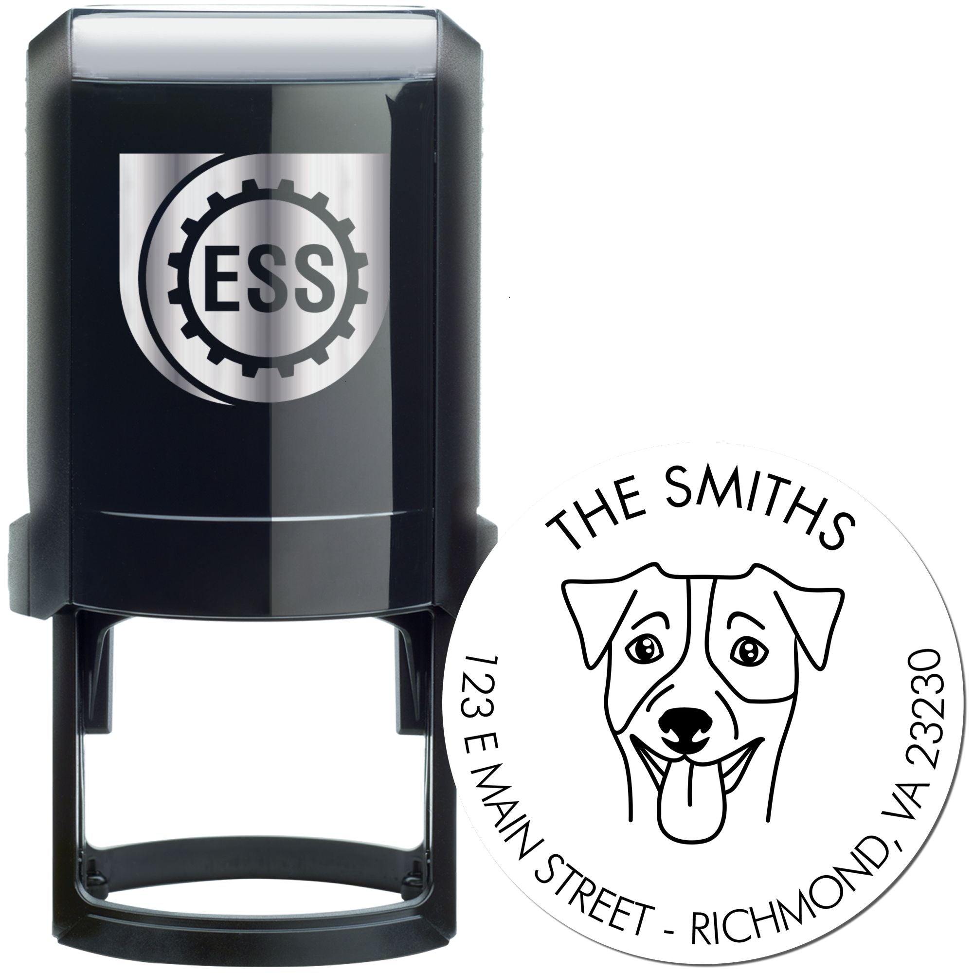 Self-Inking Jack Russell Customized Mail Address Stamper