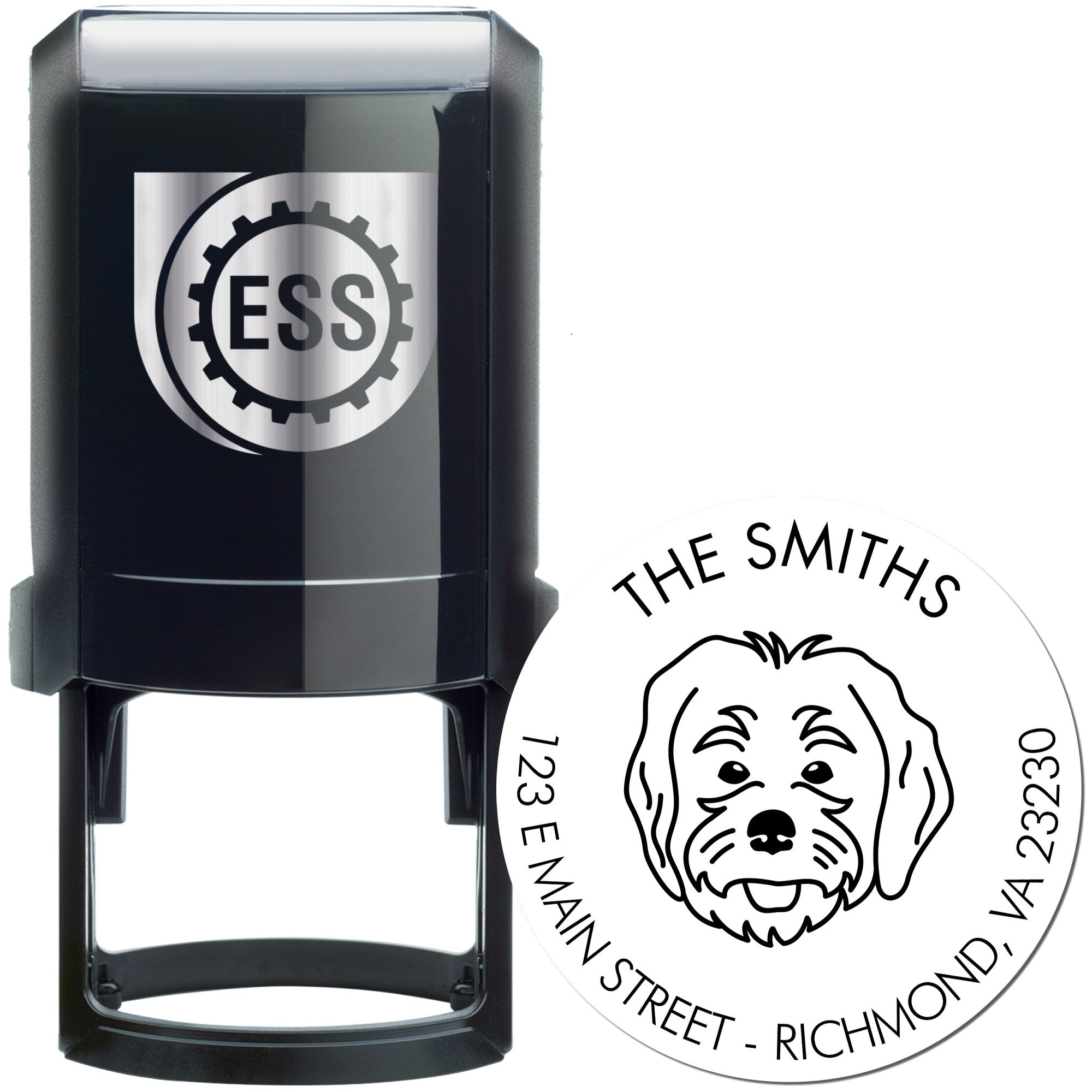 Self-Inking Labradoodle Customized Mail Label Stamp