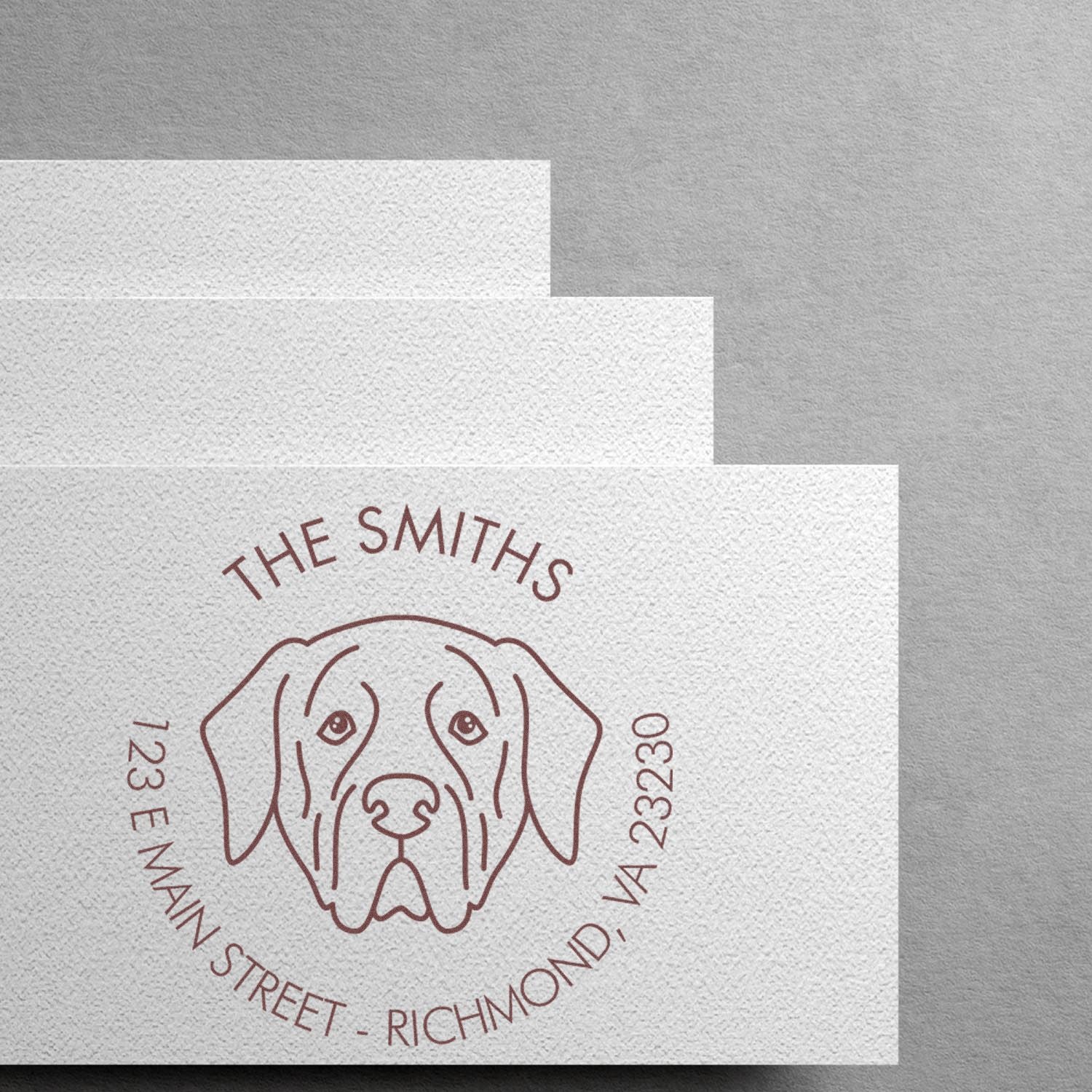 Slim Pre-Inked Mastiff Personalized Mail Address Stamp for Envelopes