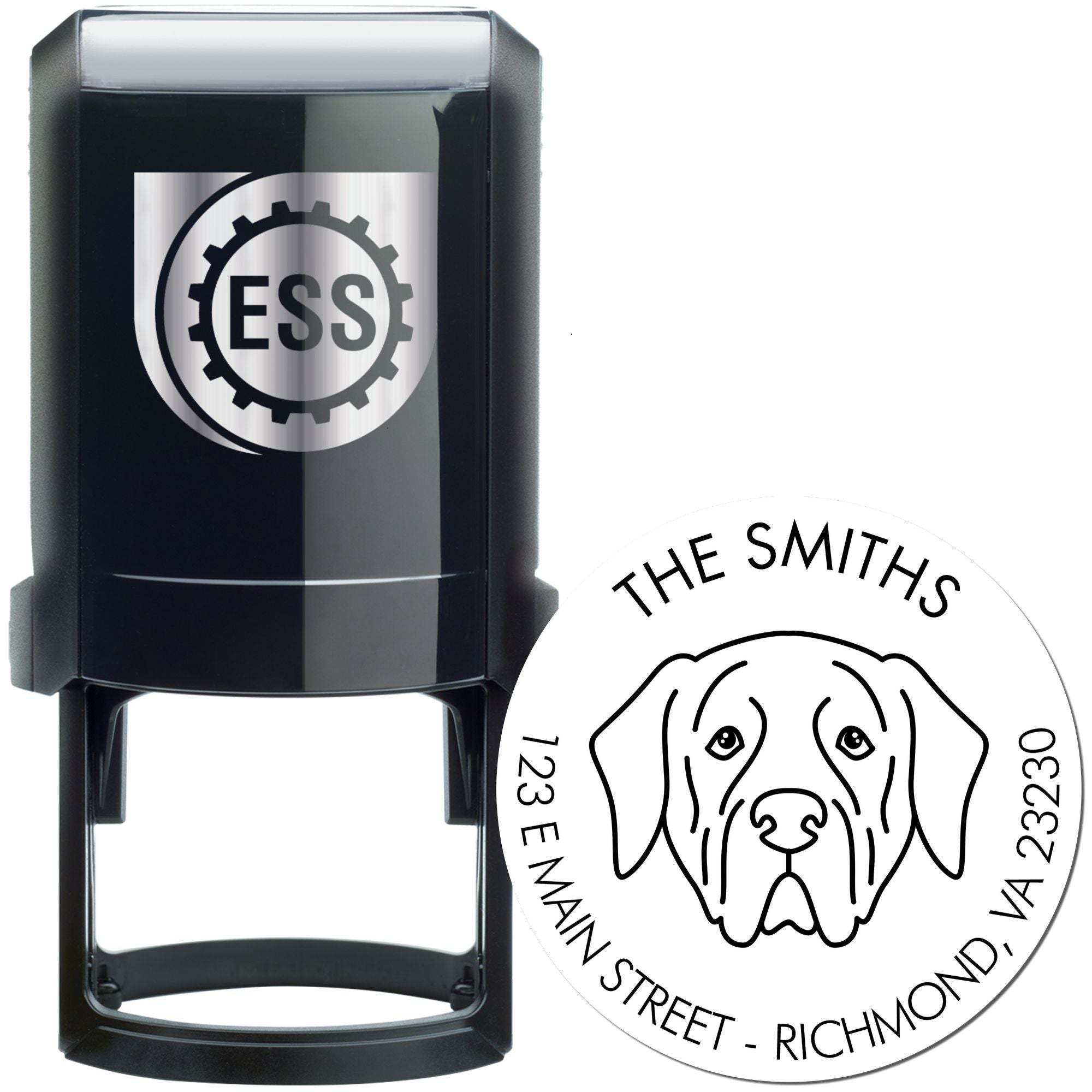 Self-Inking Mastiff Customized Mail Rubber Stamp