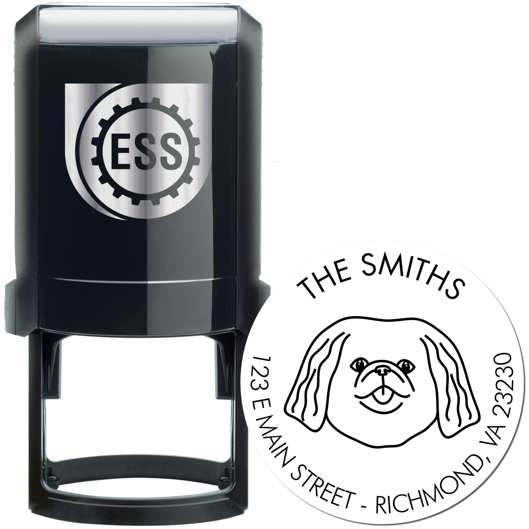 Self-Inking Pekingese Customized Mail Stamp for Envelopes